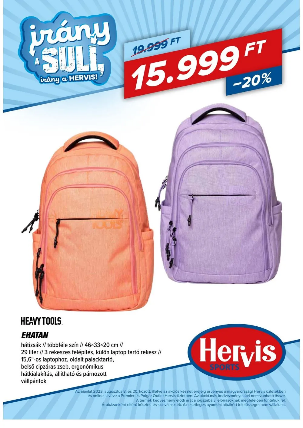 Hervis akciós újság 08.08–08.20 – 44. oldal