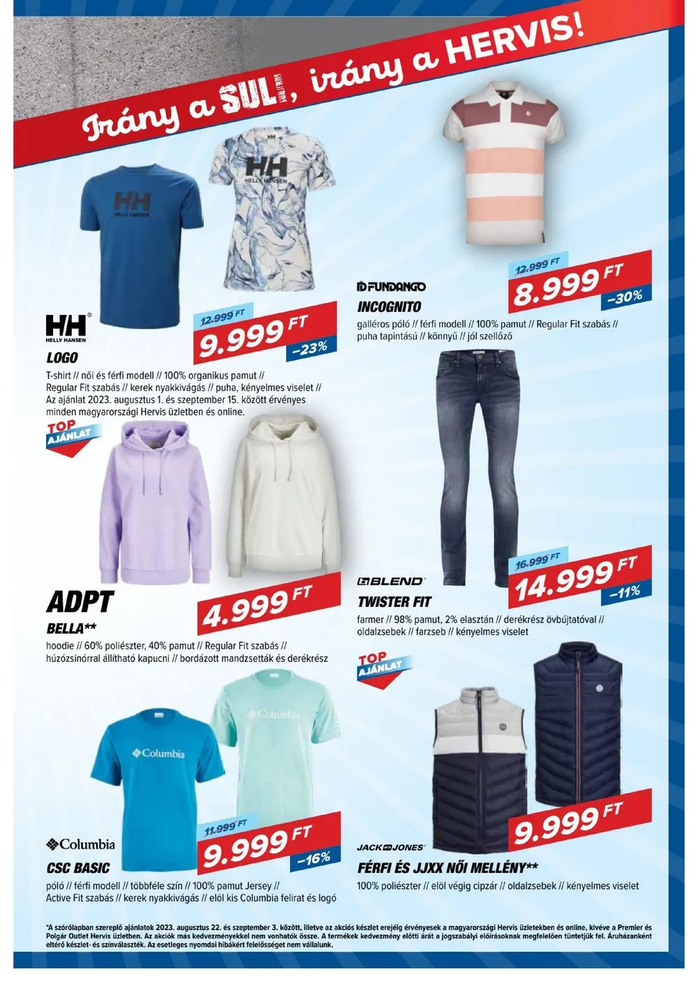 Hervis akciós újság 08.22–09.03 – 7. oldal