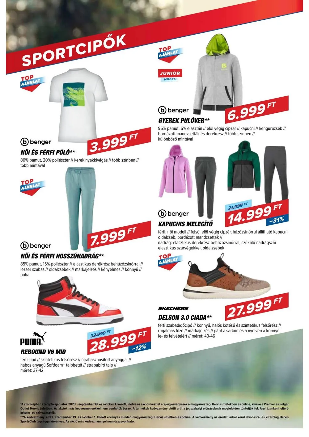 Hervis akciós újság 09.19–10.01 – 7. oldal