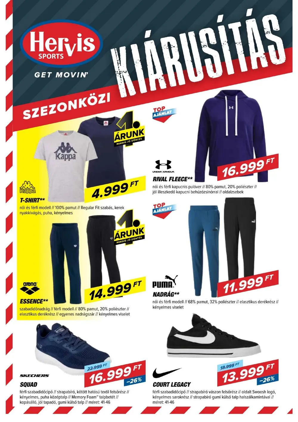 Hervis akciós újság 10.17–10.31 – 6. oldal