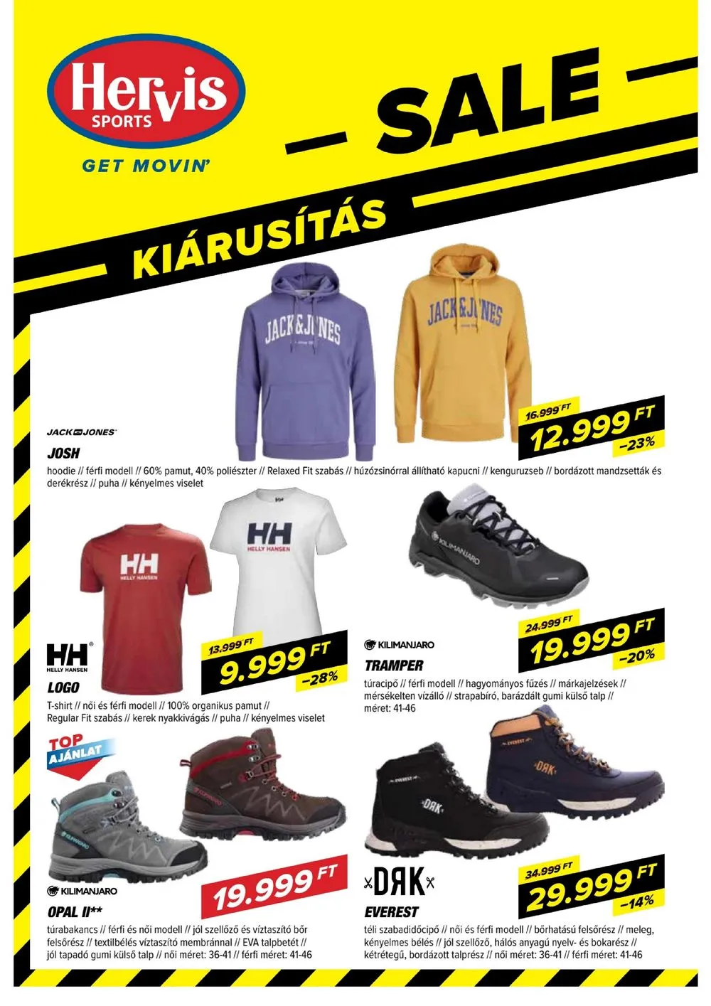 Hervis akciós újság 12.05–01.02 – 10. oldal