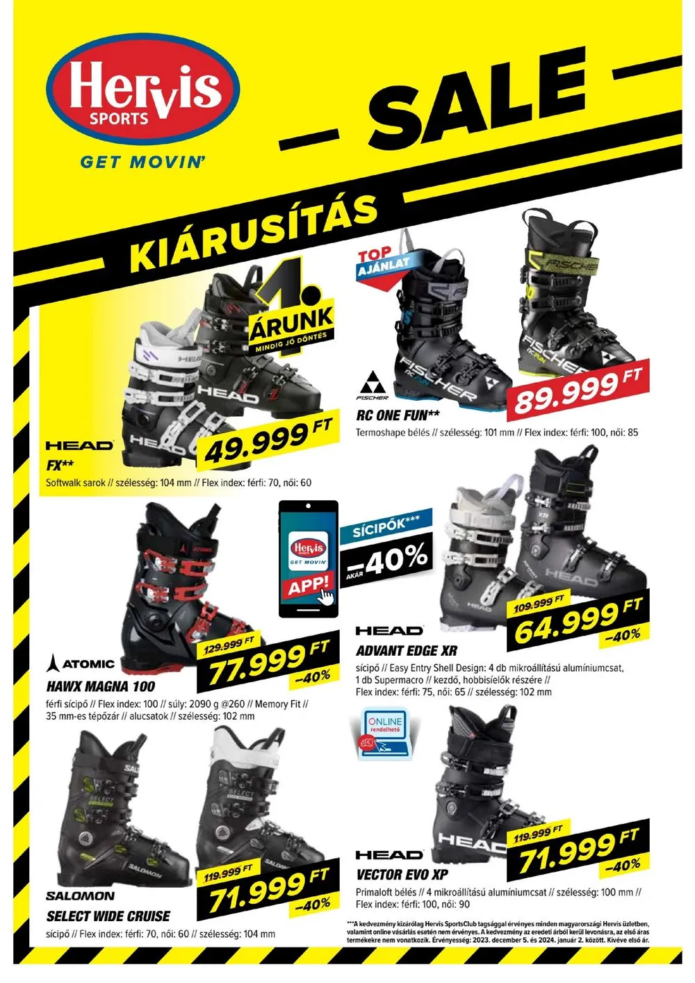 Hervis akciós újság 12.05–01.02 – 6. oldal