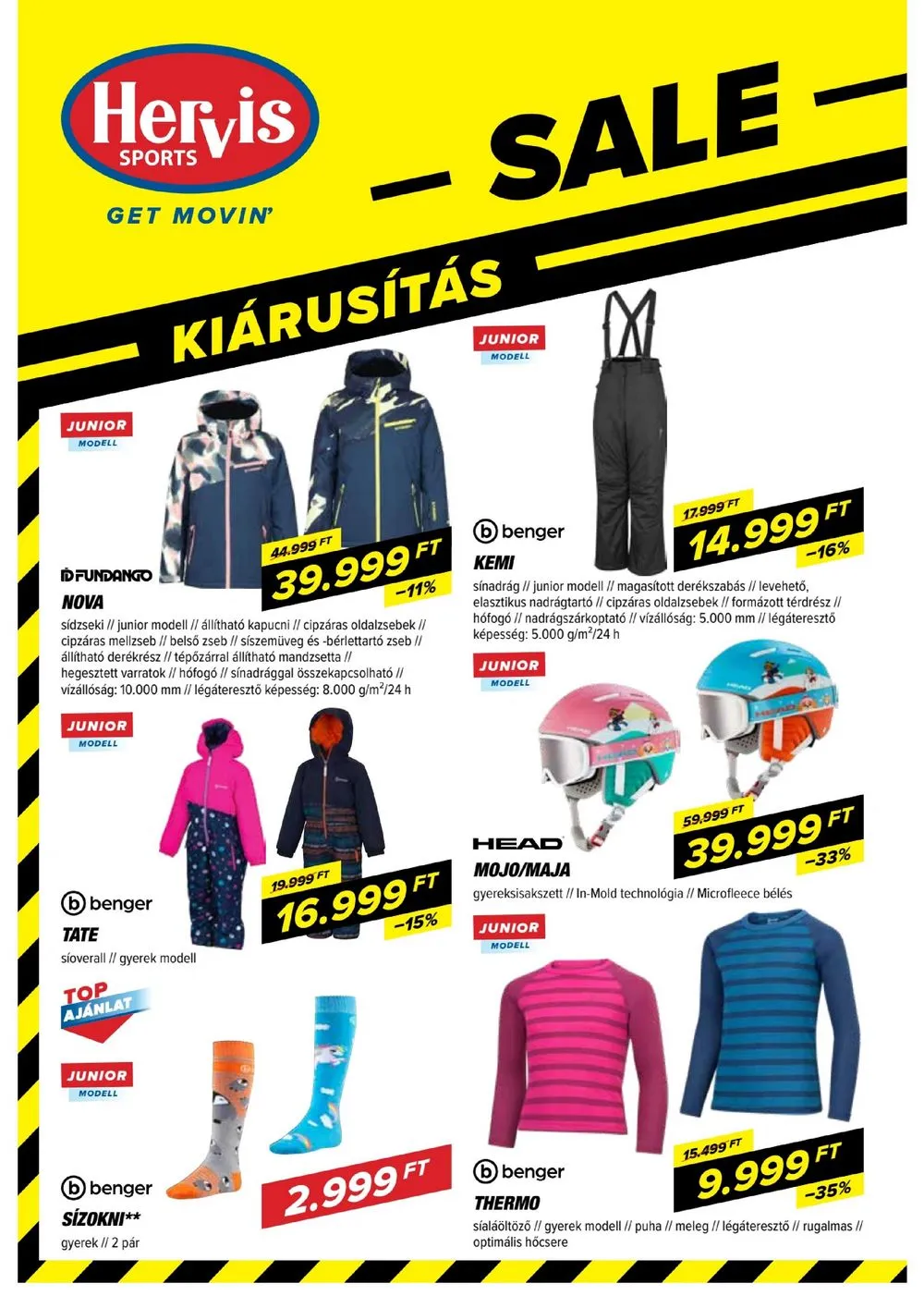 Hervis akciós újság 12.05–01.02 – 8. oldal