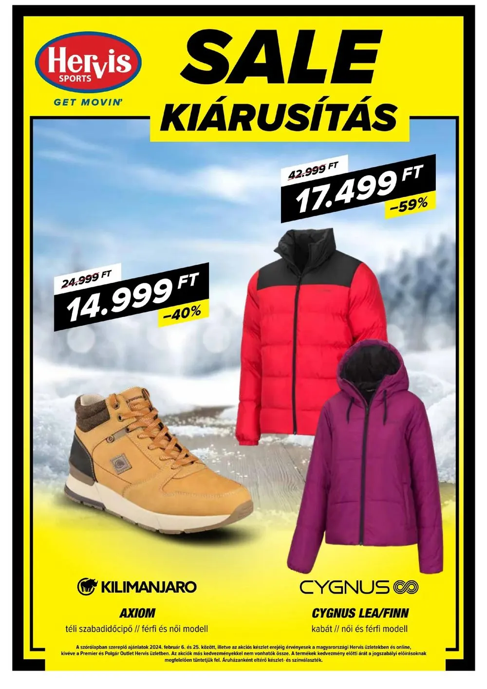 Hervis akciós újság 02.06–02.25