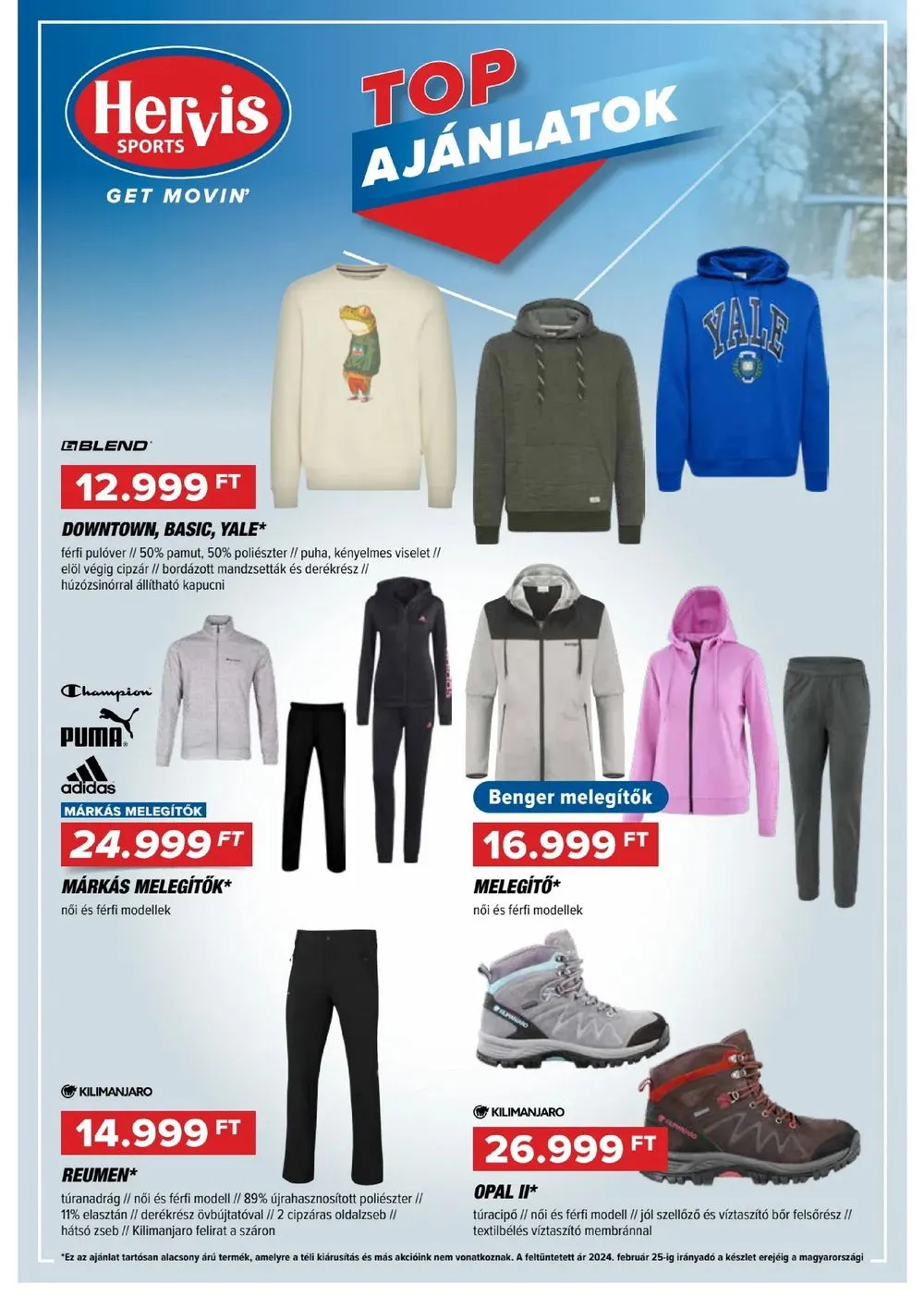 Hervis akciós újság 02.06–02.25 – 10. oldal
