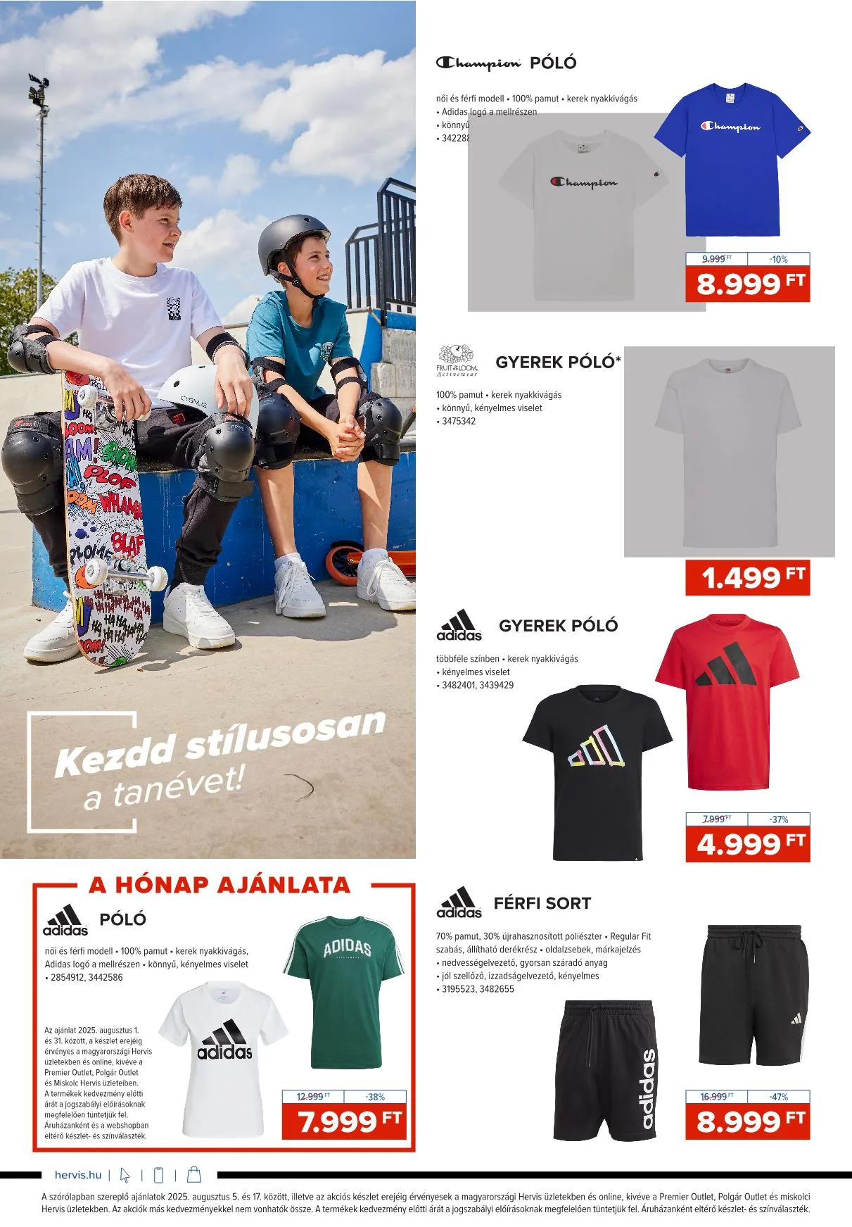 Hervis akciós újság 08.05–08.17 – 7. oldal