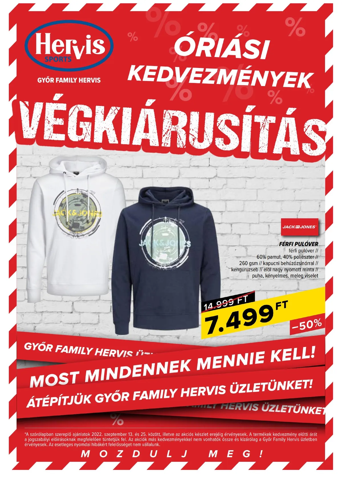 Hervis akciós újság Győr 09.13–09.25