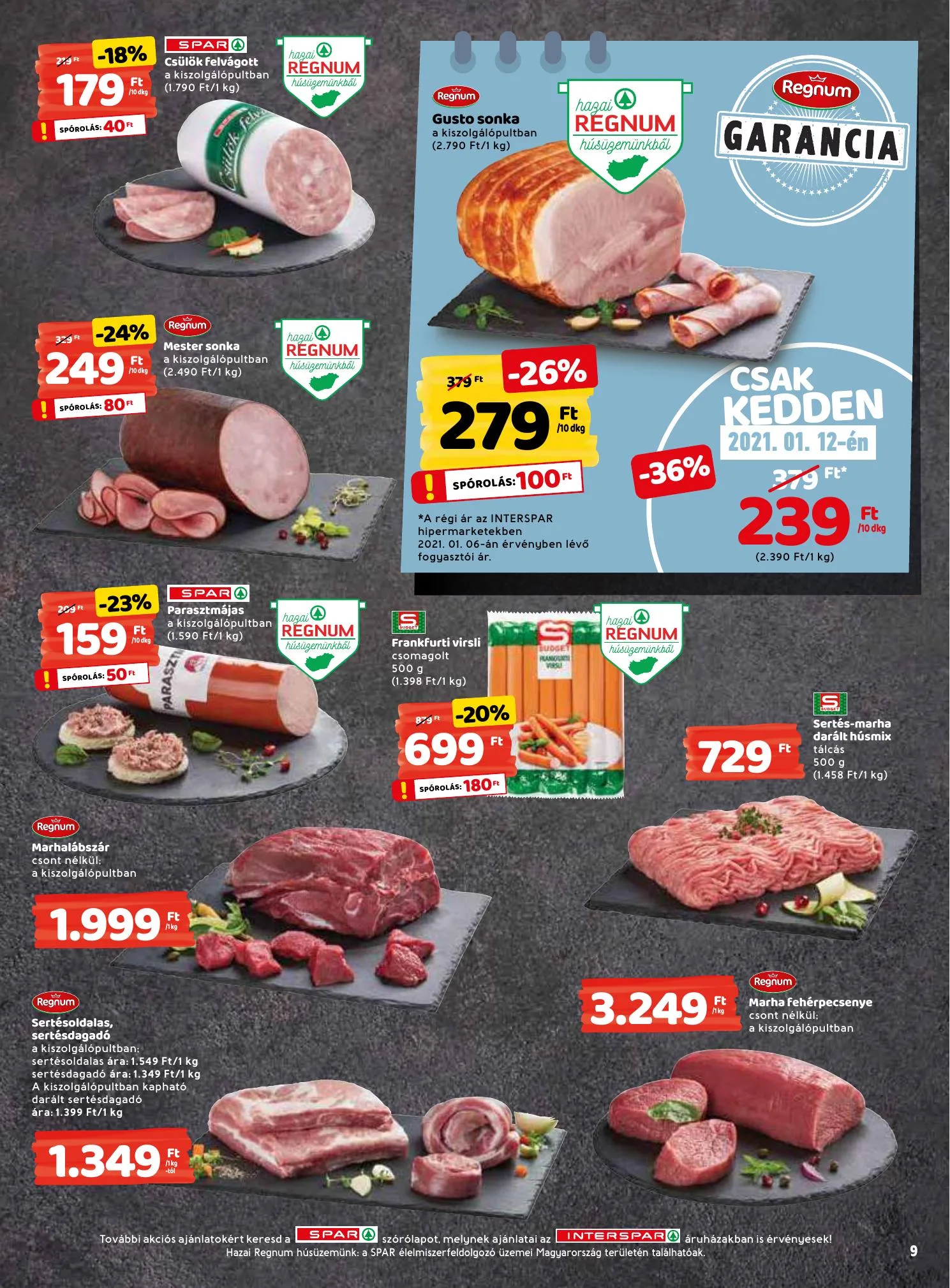 Interspar akciós újság 01.07–01.13 – 9. oldal