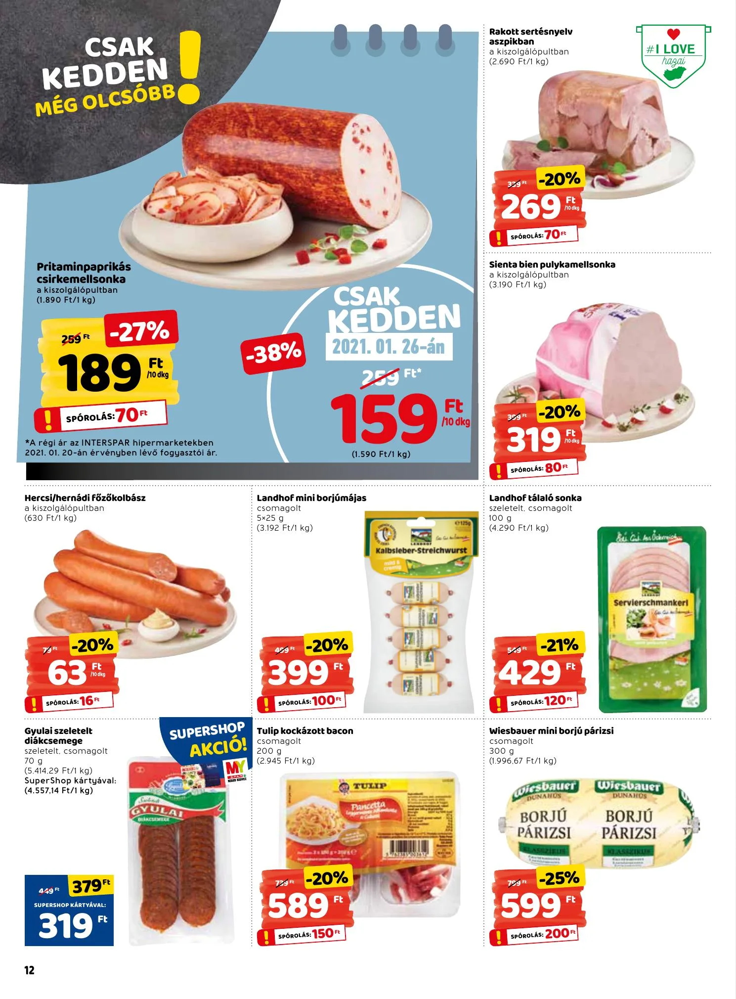 Interspar akciós újság 01.21–01.27 – 12. oldal