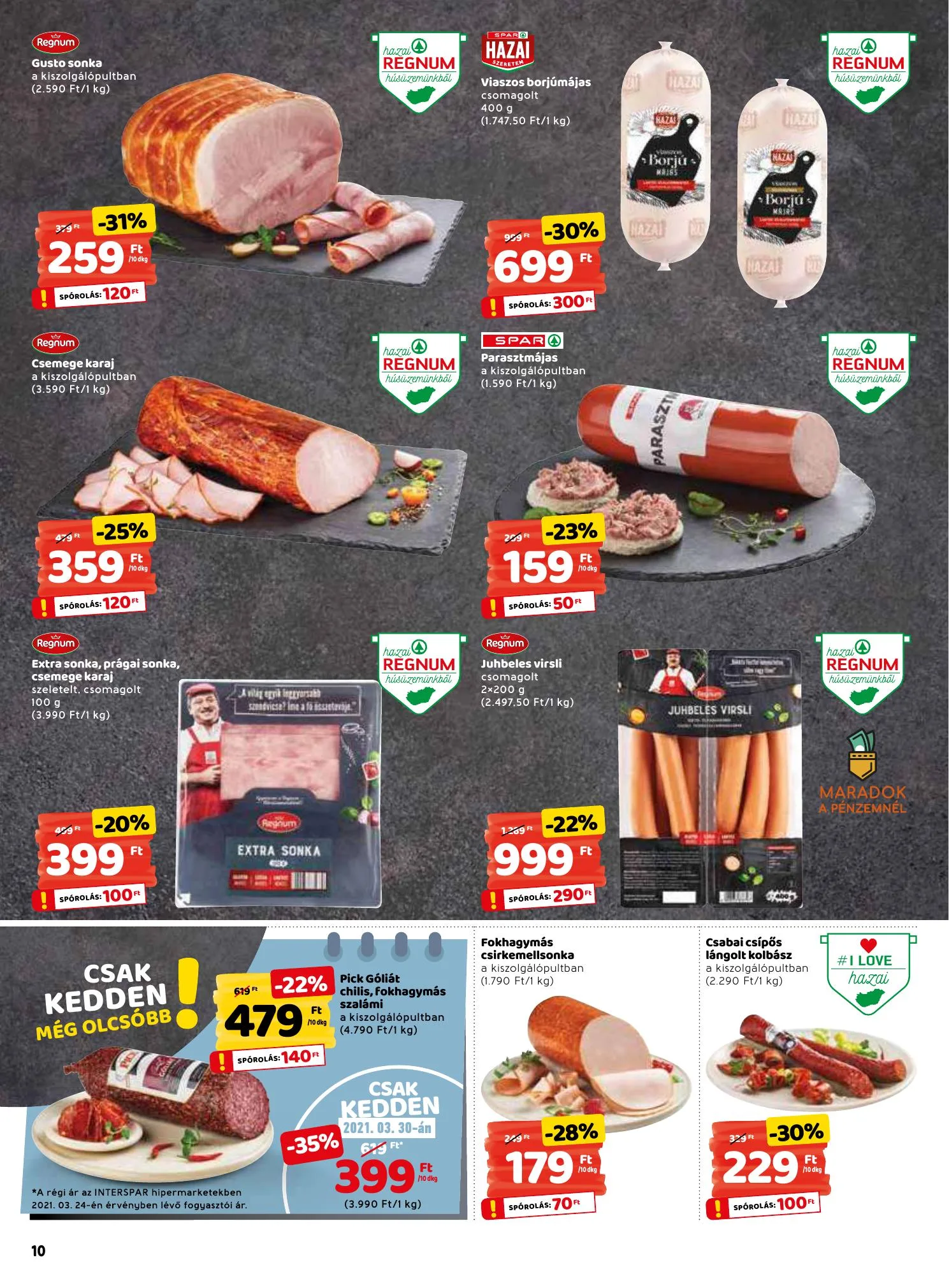 Interspar akciós újság 03.25–04.03 – 10. oldal