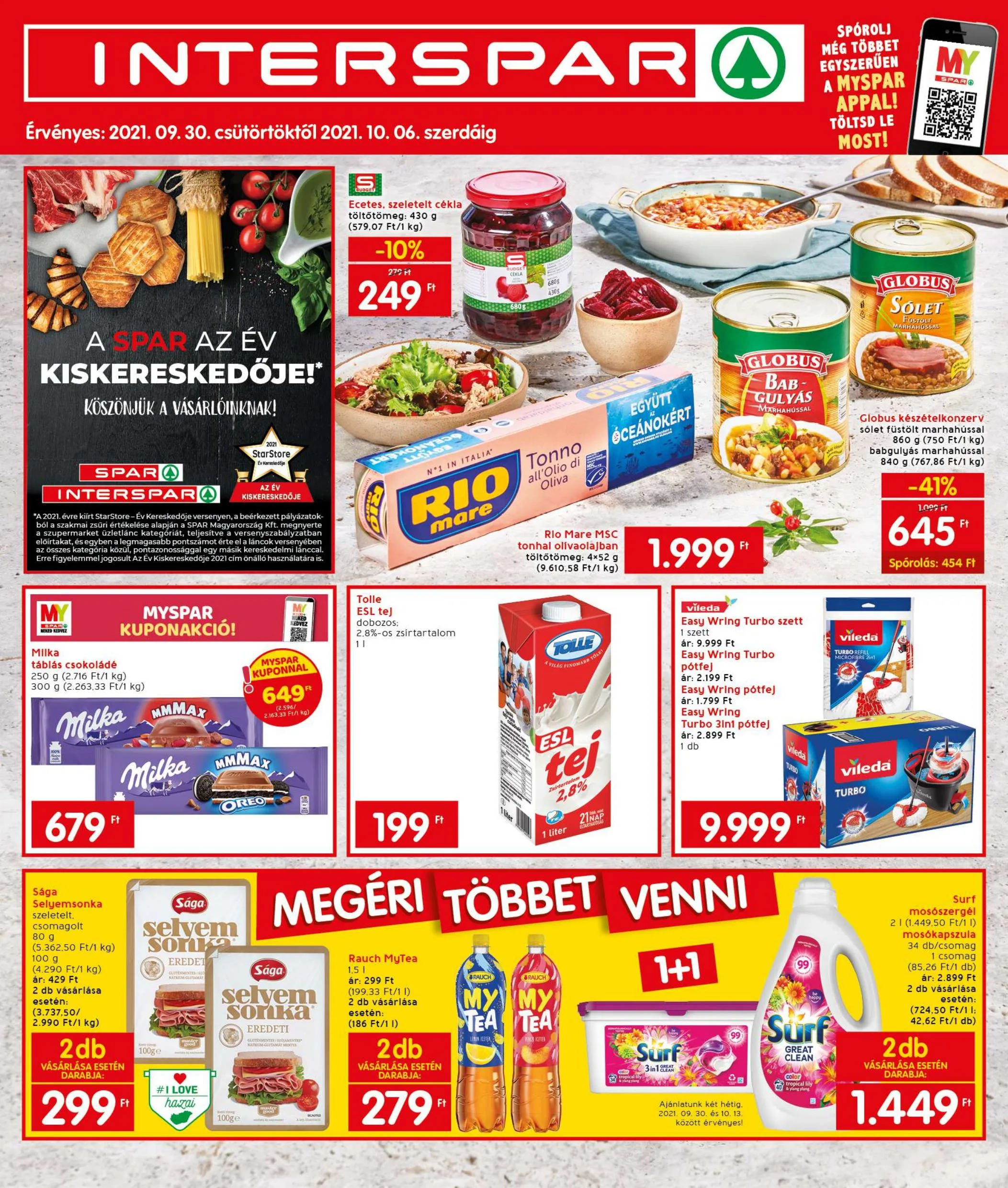 Interspar akciós újság 09.30–10.06