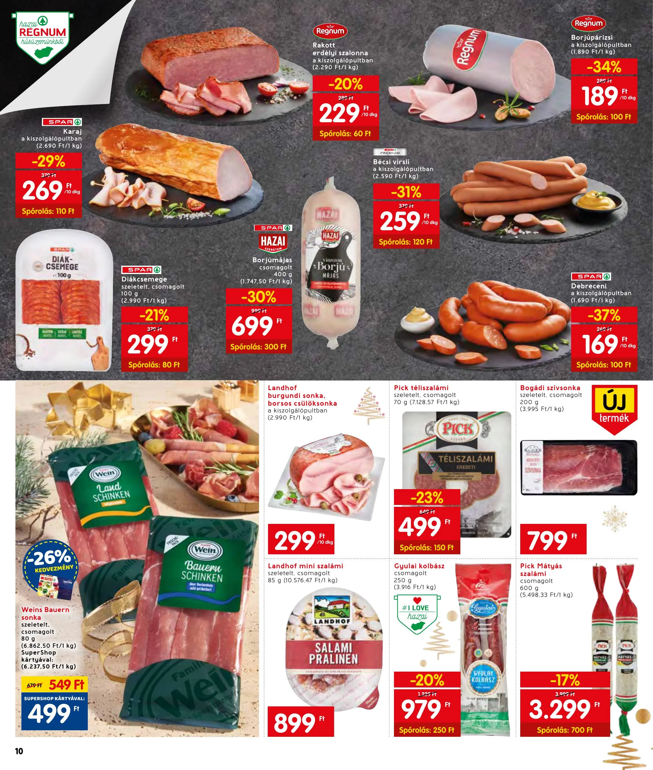 Interspar akciós újság 12.16–12.24 – 10. oldal