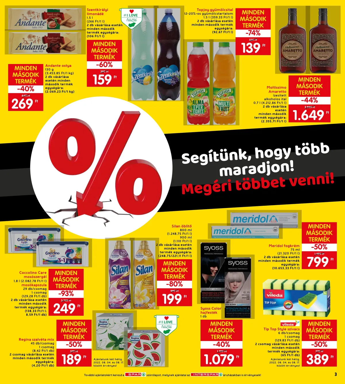 Interspar akciós újság 08.04–08.10 – 3. oldal