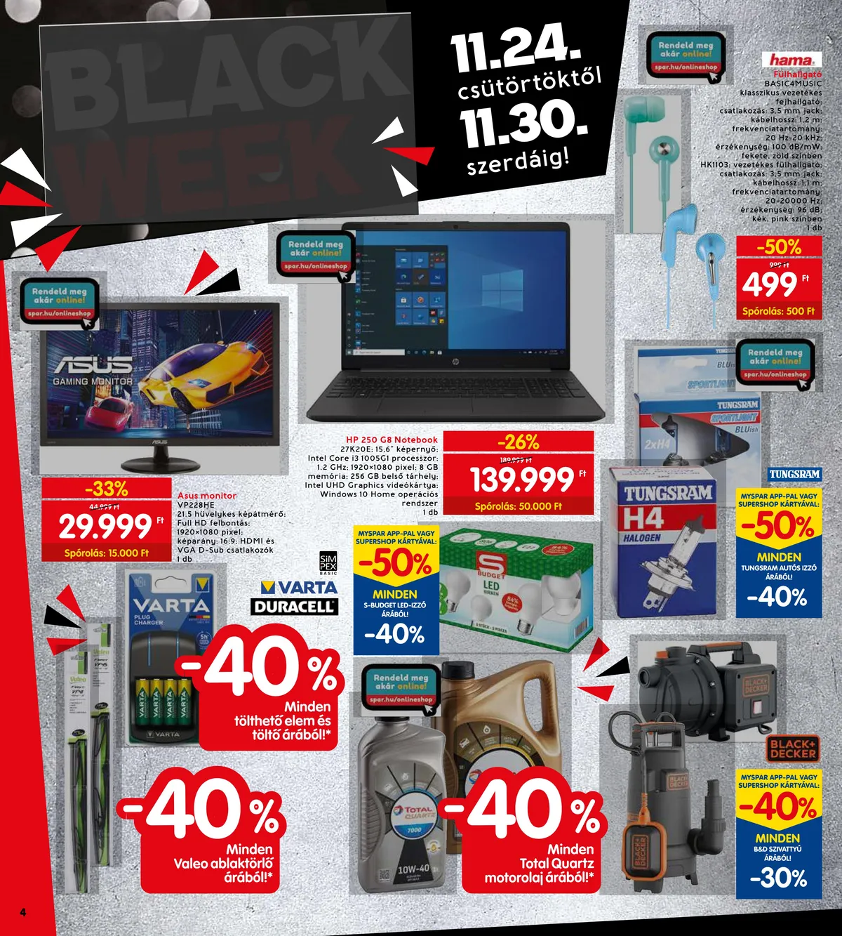 Interspar akciós újság 11.24–11.30 – 4. oldal