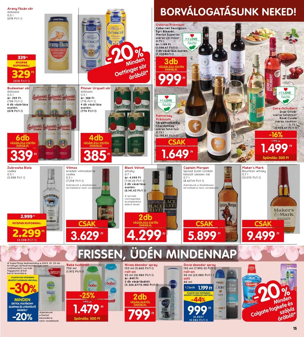 Interspar akciós újság 01.26–02.01 – 15. oldal