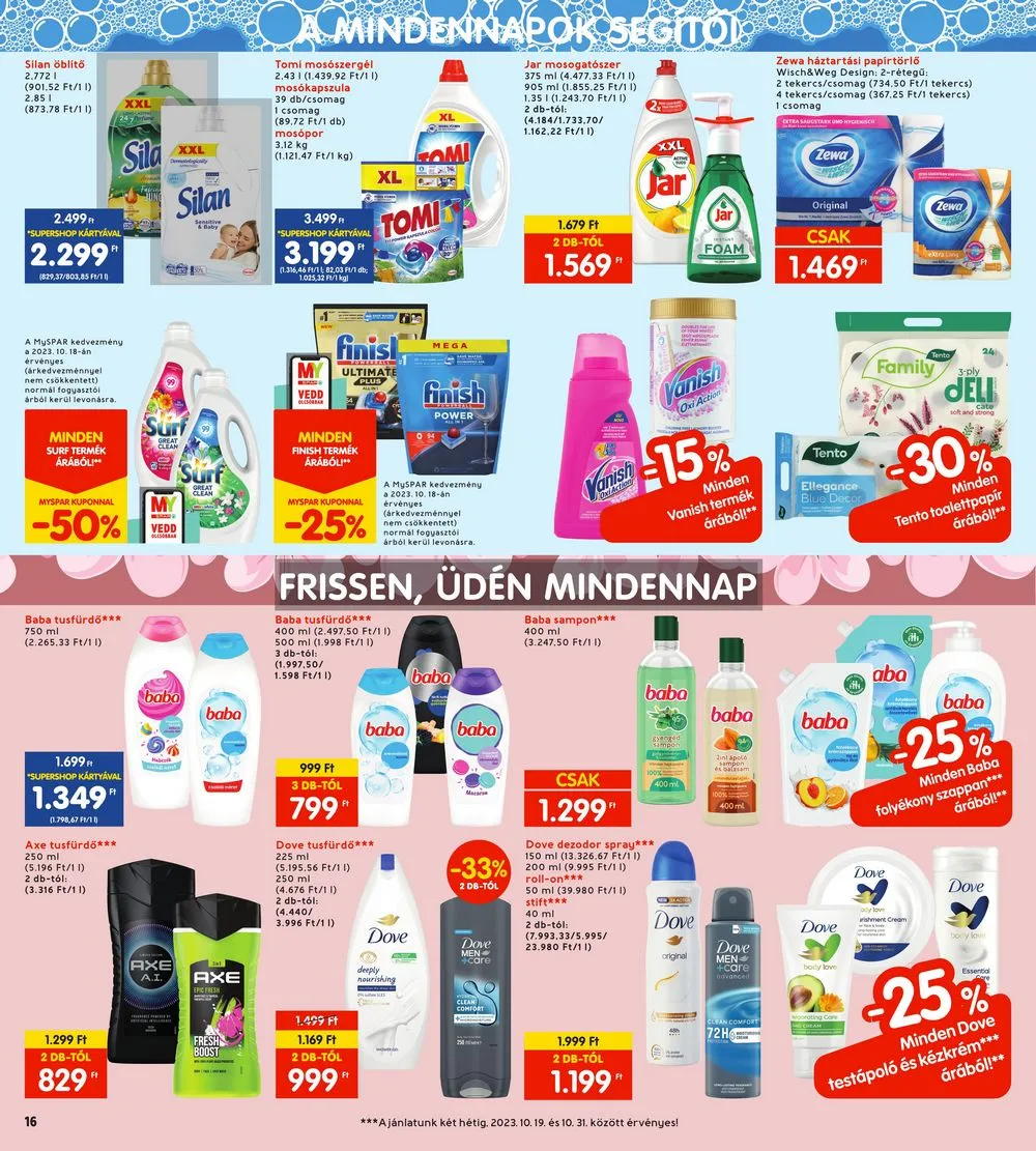 Interspar akciós újság 10.19–10.25 – 16. oldal