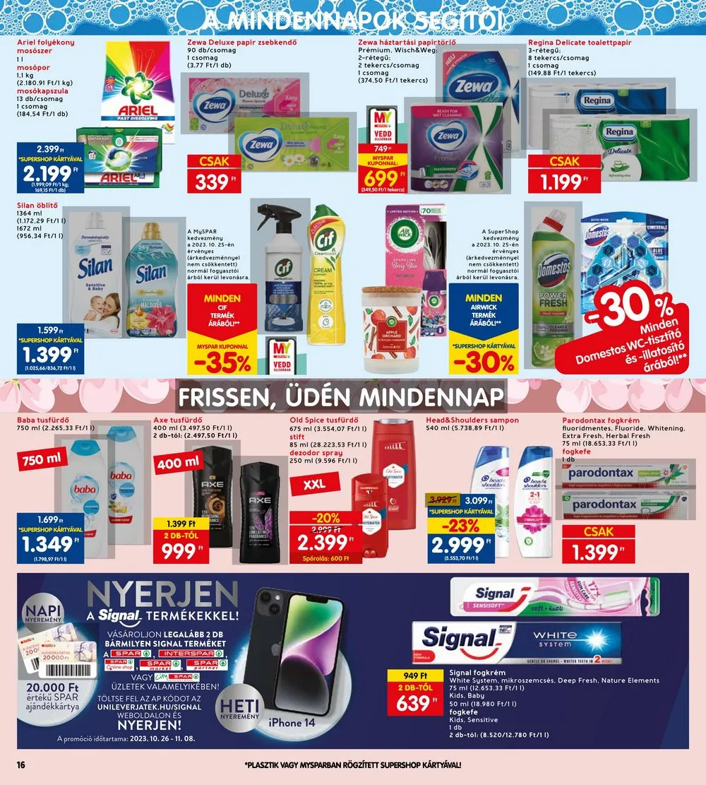 Interspar akciós újság 10.25–10.31 – 16. oldal