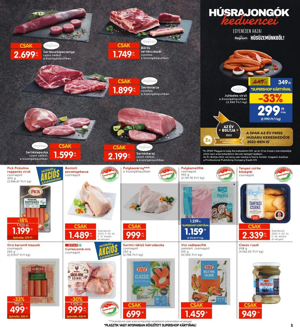 Interspar akciós újság 11.02–11.08 – 5. oldal