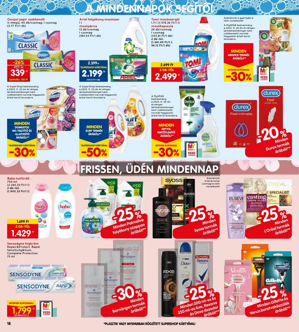 Interspar akciós újság 11.23–11.29 – 18. oldal