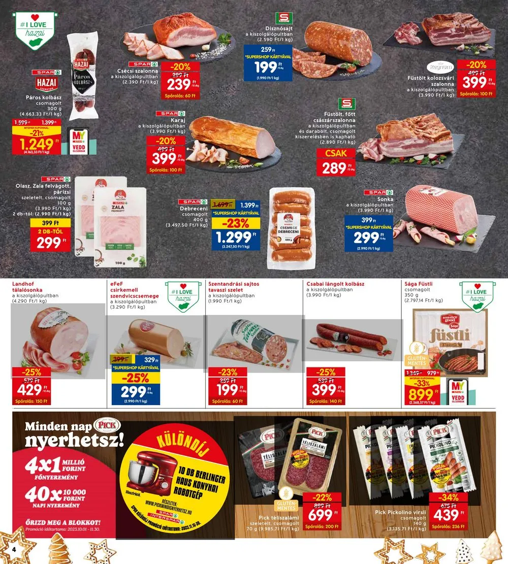Interspar akciós újság 11.23–11.29 – 4. oldal