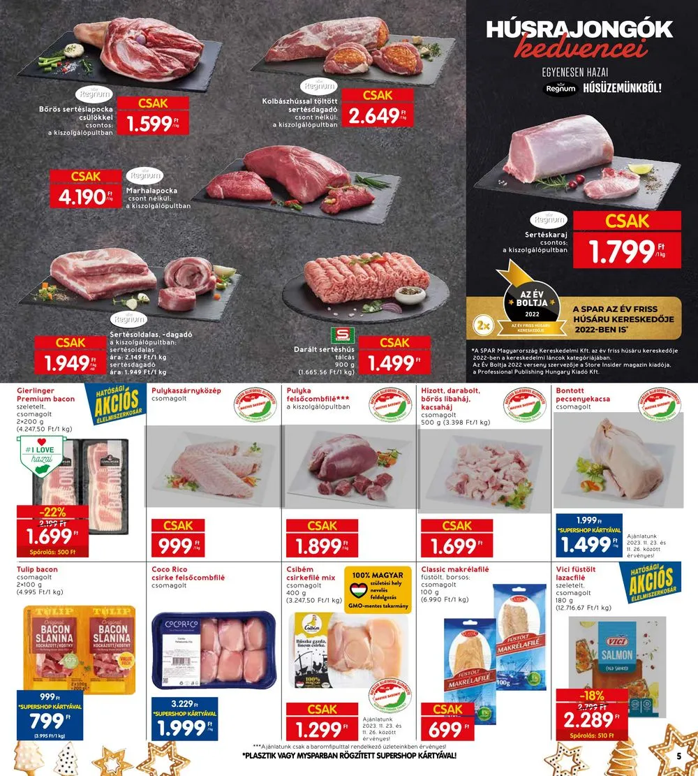 Interspar akciós újság 11.23–11.29 – 5. oldal