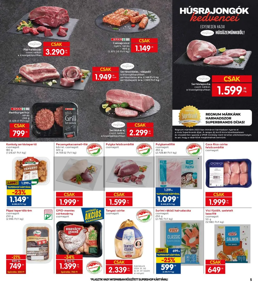 Interspar akciós újság 01.02–01.10 – 5. oldal