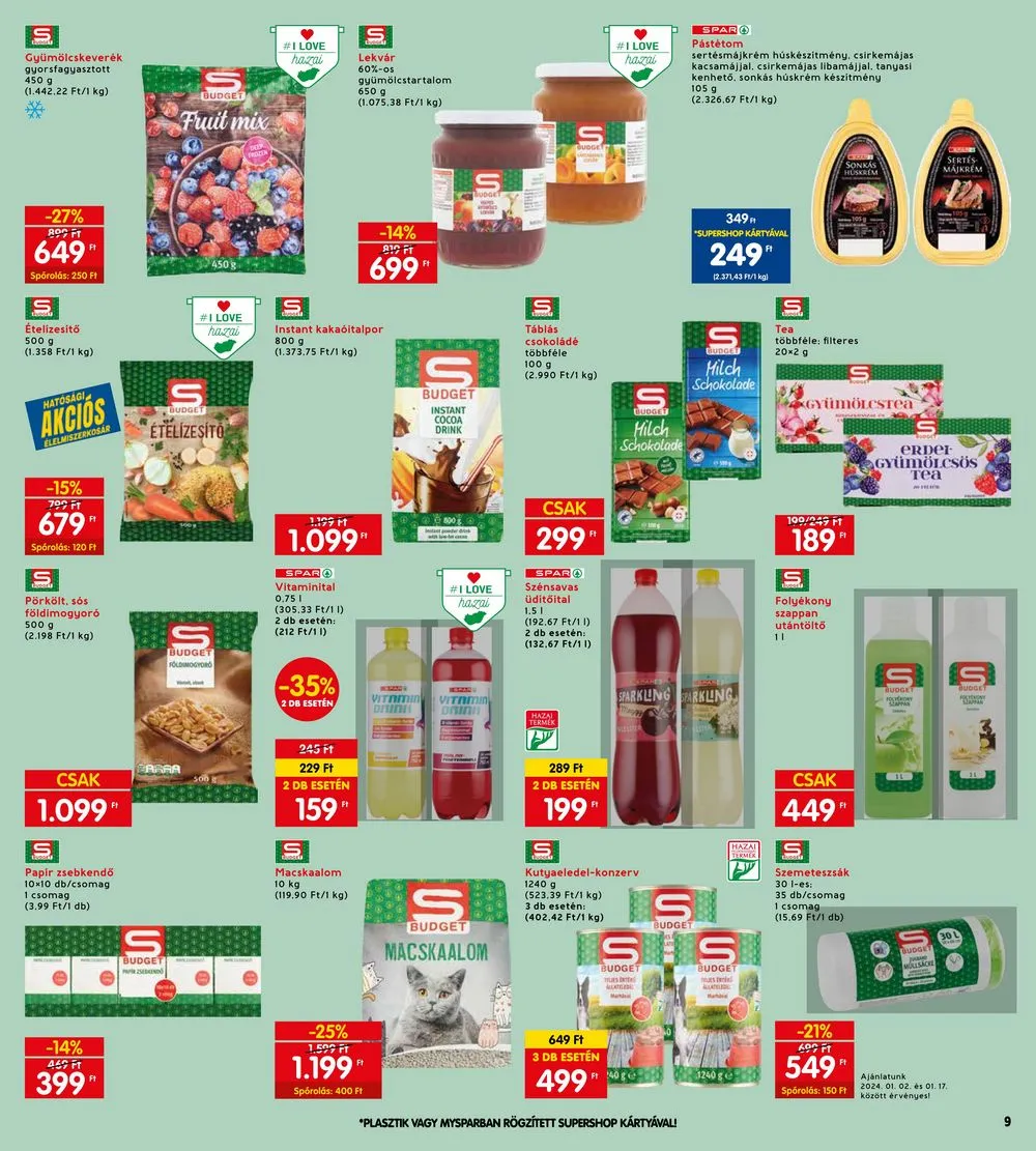 Interspar akciós újság 01.02–01.10 – 9. oldal