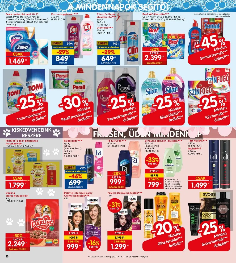 Interspar akciós újság 01.18–01.24 – 16. oldal