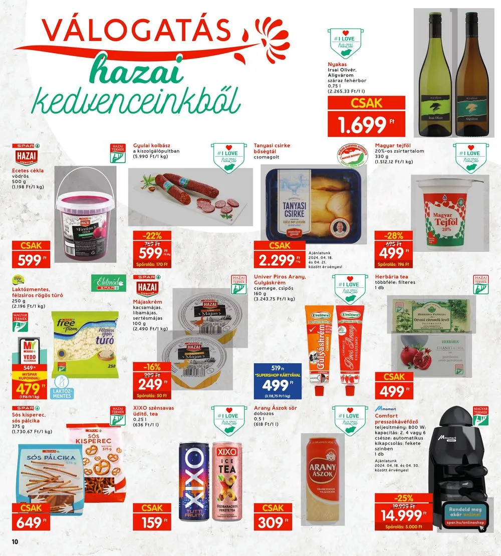 Interspar akciós újság 04.18–04.24 – 10. oldal