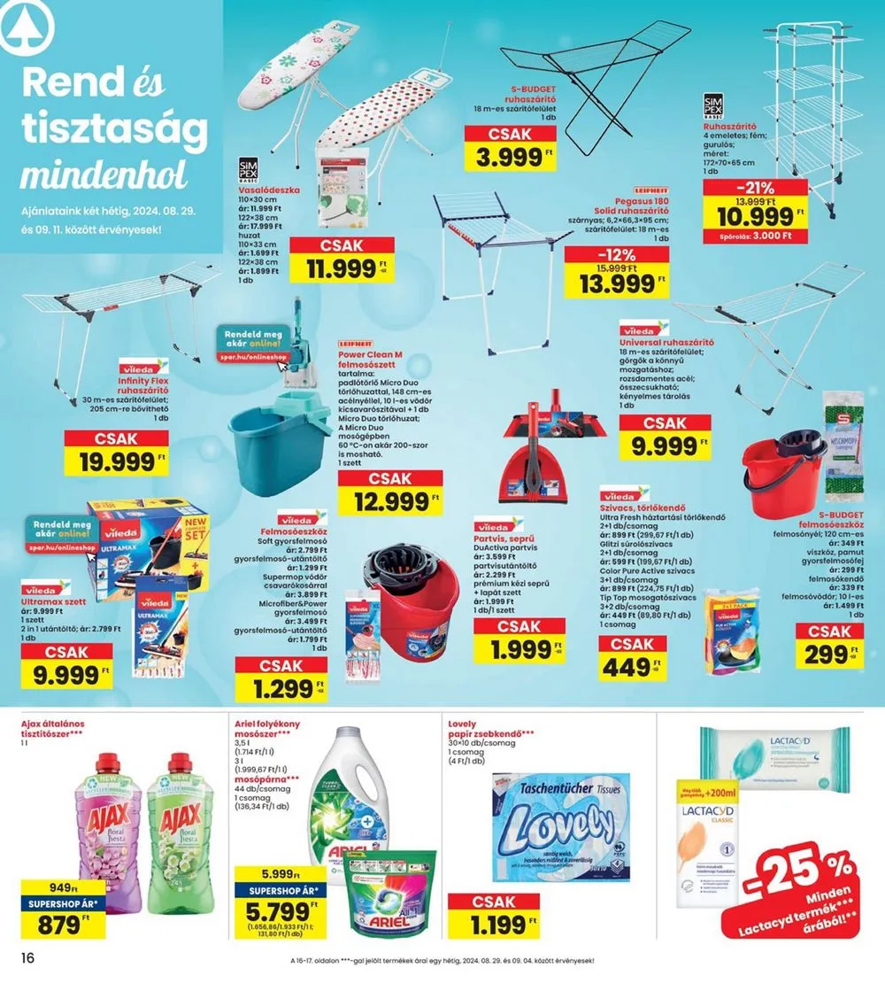 Interspar akciós újság 08.29–09.04 – 16. oldal