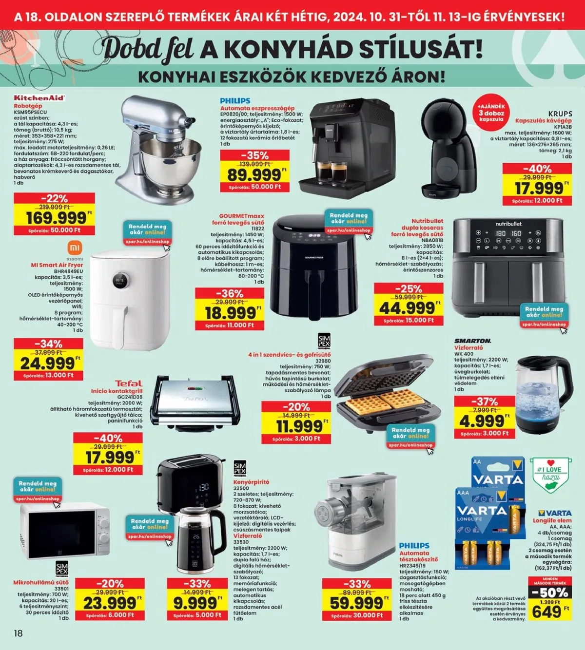 Interspar akciós újság 10.31–11.06 – 18. oldal