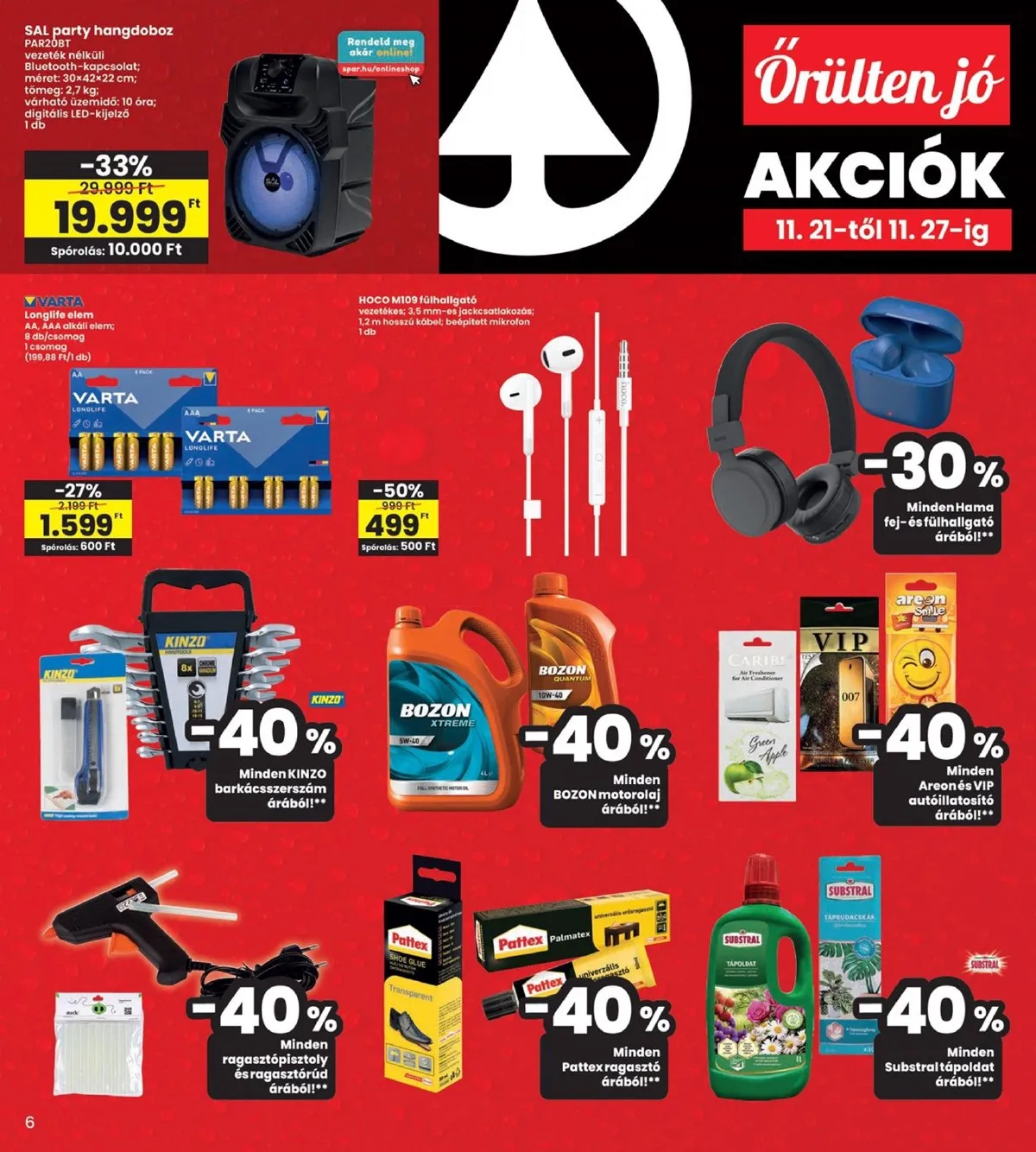 Interspar akciós újság 11.21–11.27 – 6. oldal