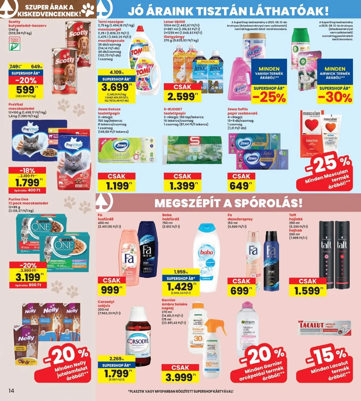 Interspar akciós újság 08.14–08.19 – 14. oldal