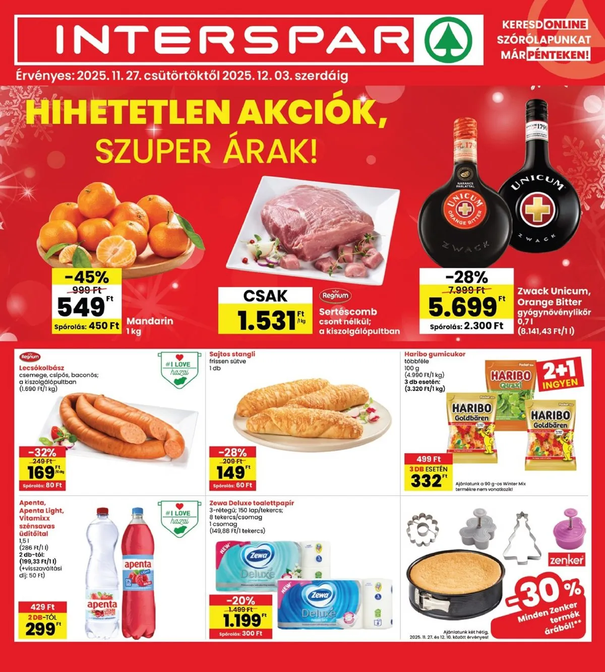 Interspar akciós újság 11.27–12.03