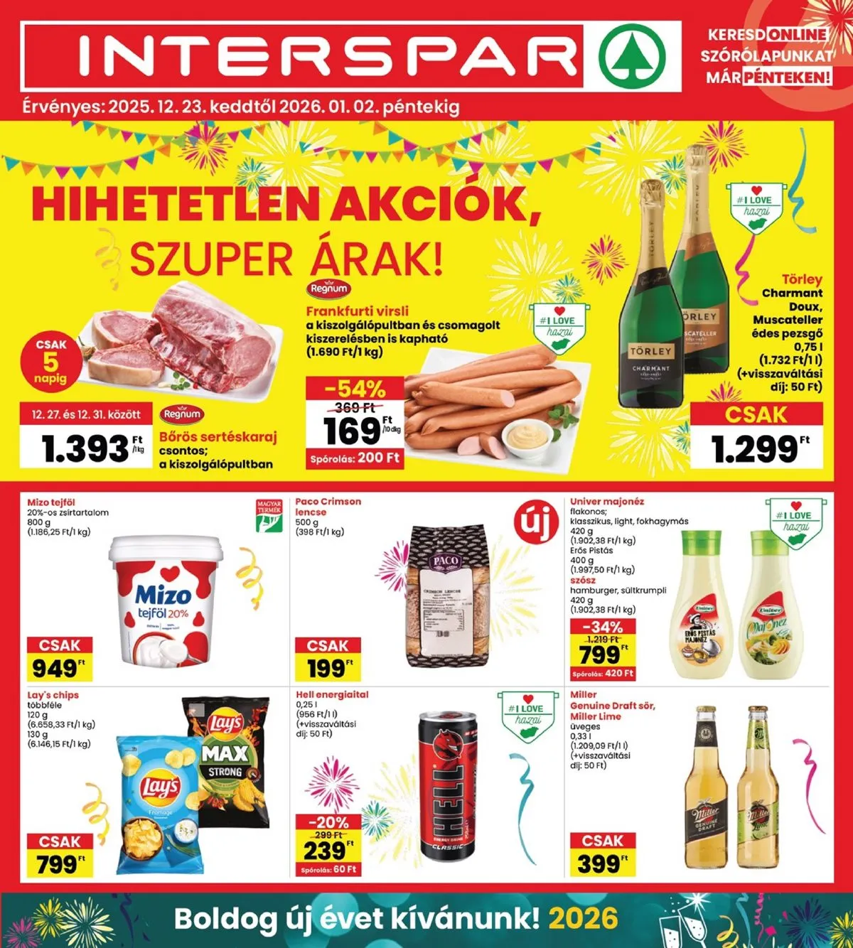 Interspar akciós újság 12.23–01.02