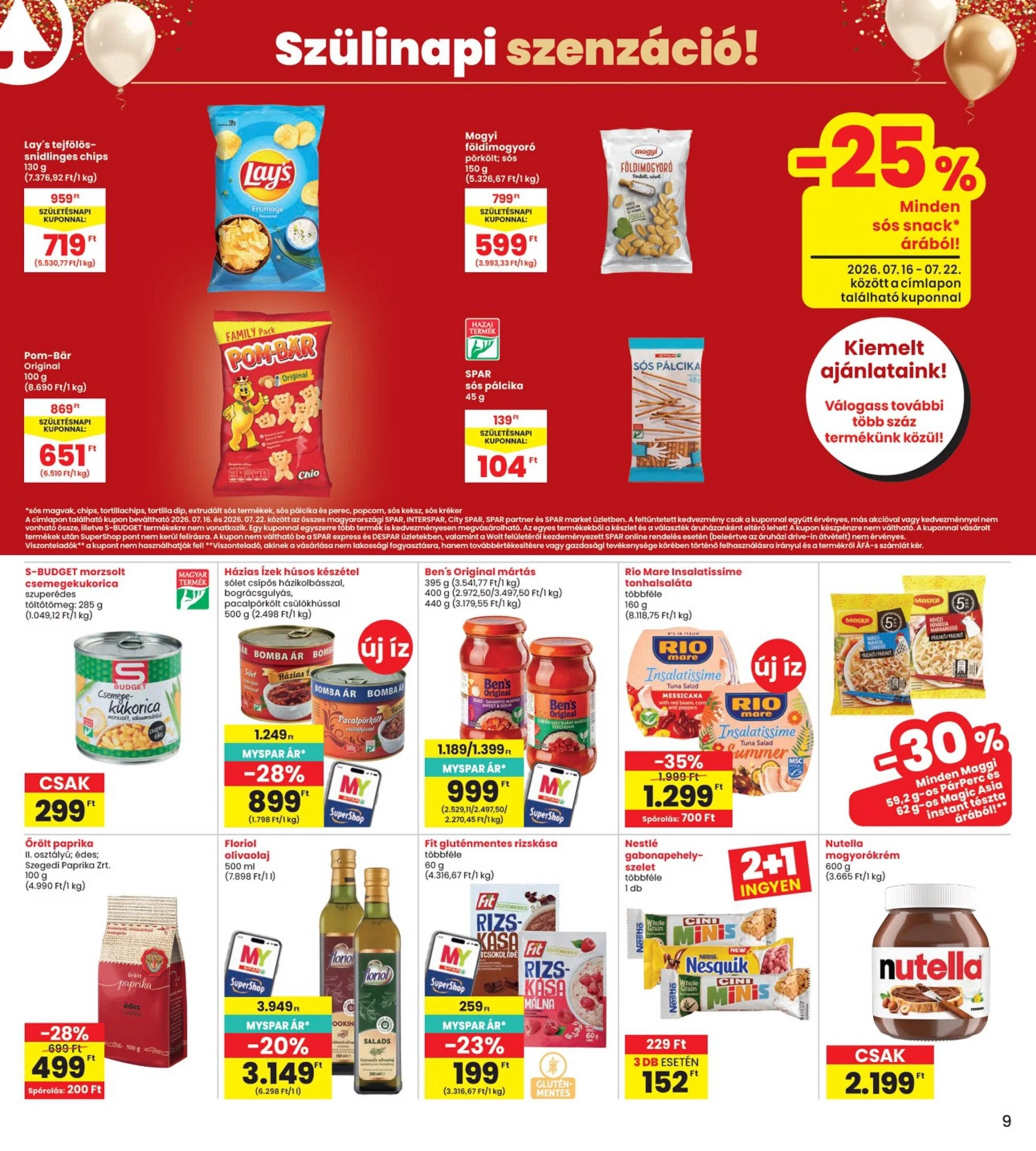 Interspar akciós újság 07.16–07.22 – 9. oldal