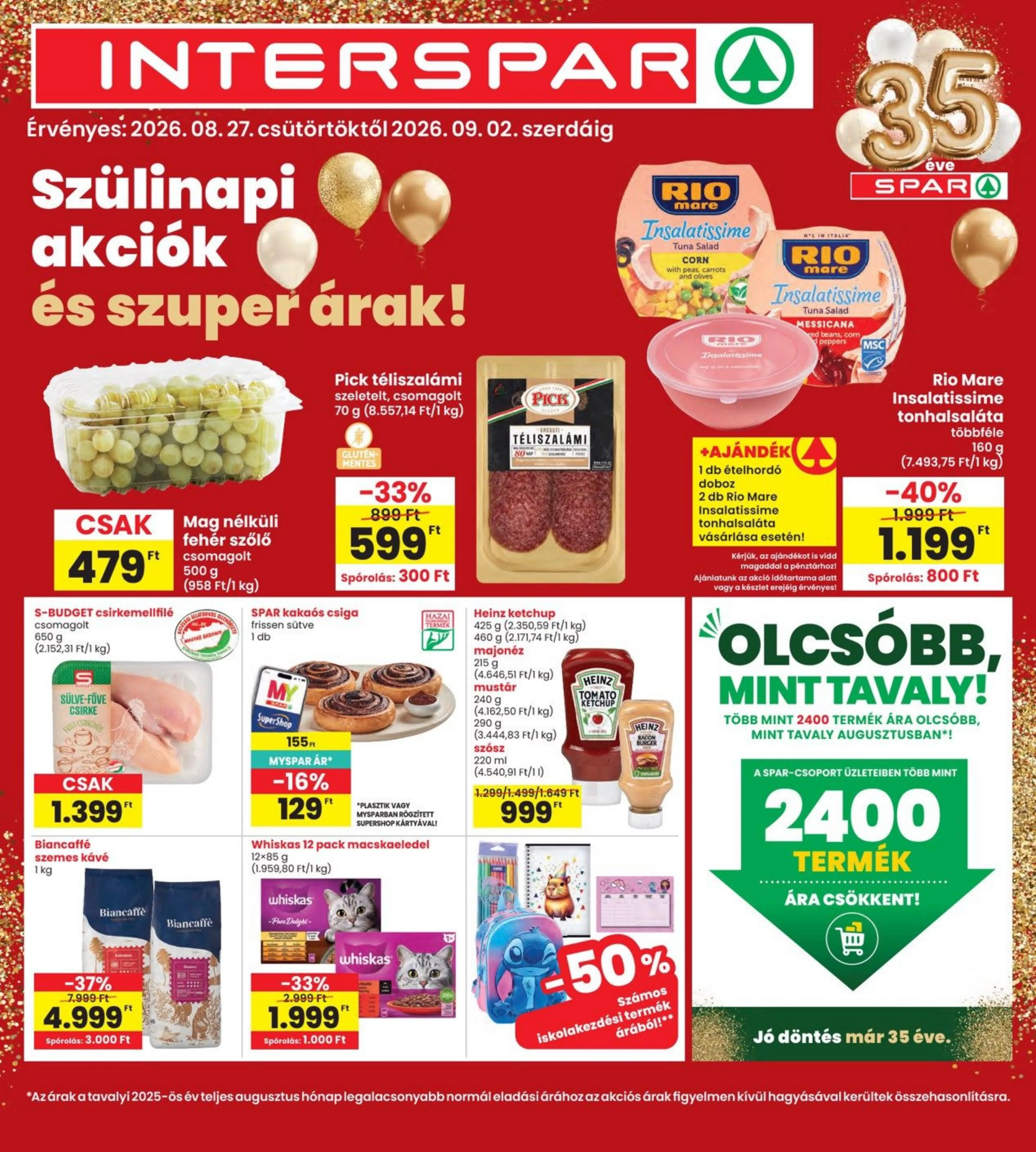 Interspar akciós újság 08.27–09.02