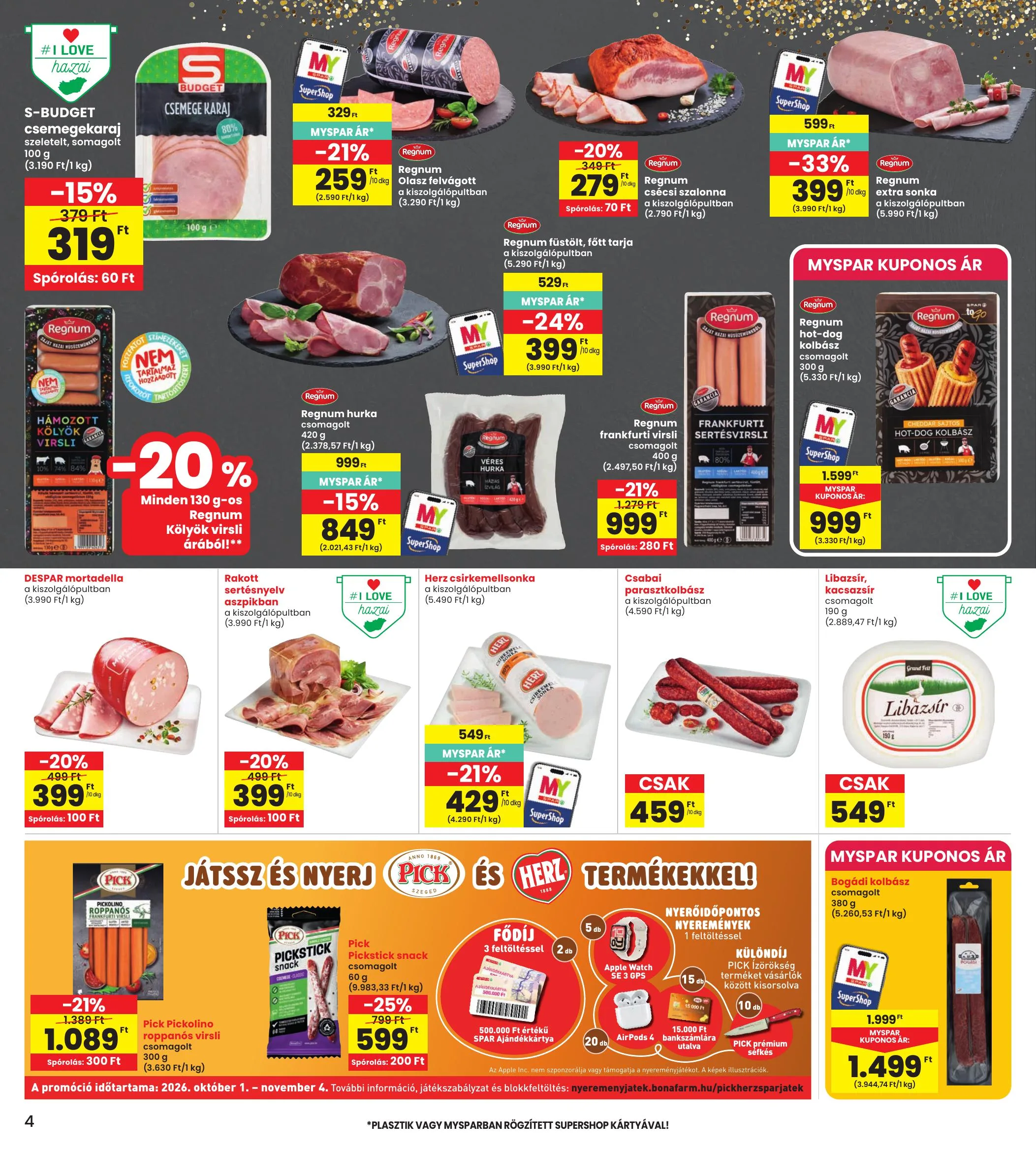 Interspar akciós újság 10.29–11.04 – 4. oldal