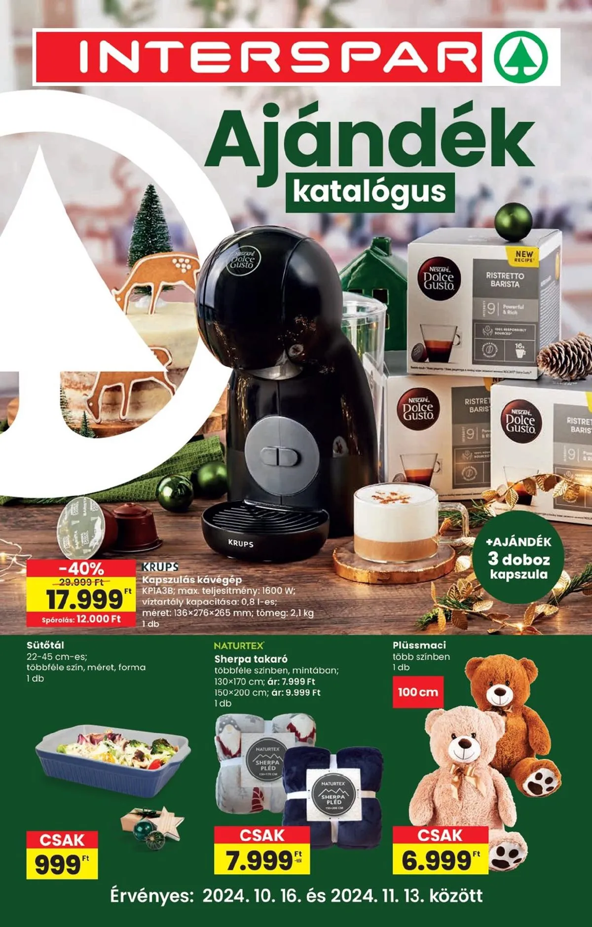 Interspar akciós újság Ajandek katalógus 10.16–11.13