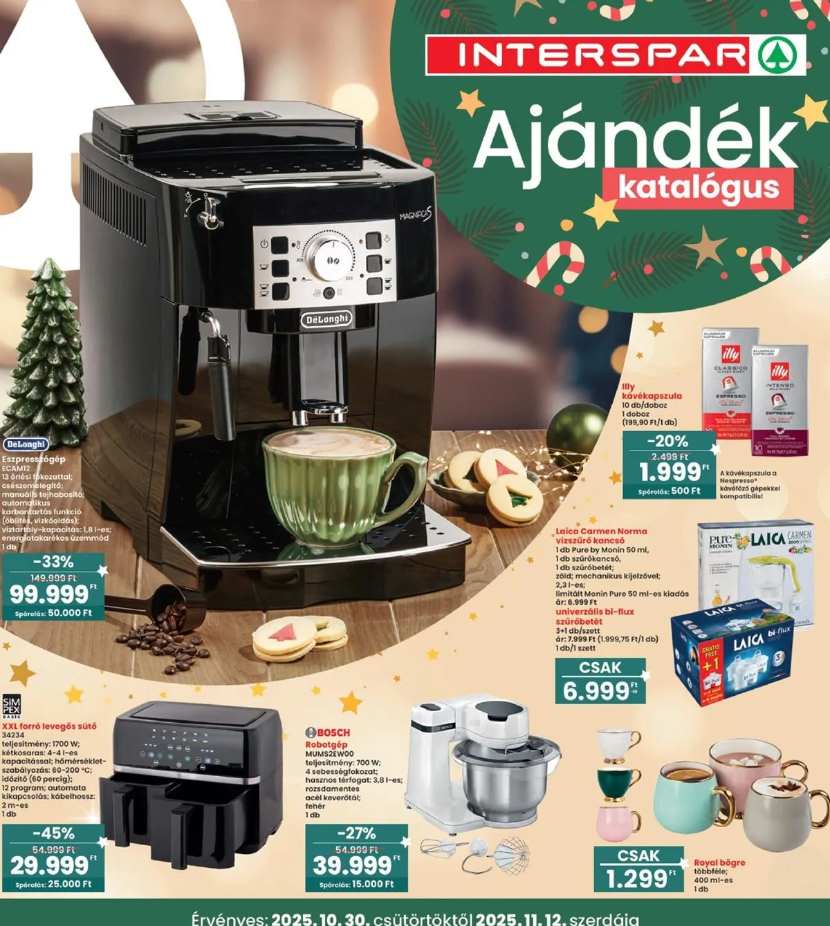 Interspar akciós újság Ajandek katalógus 10.30–11.12