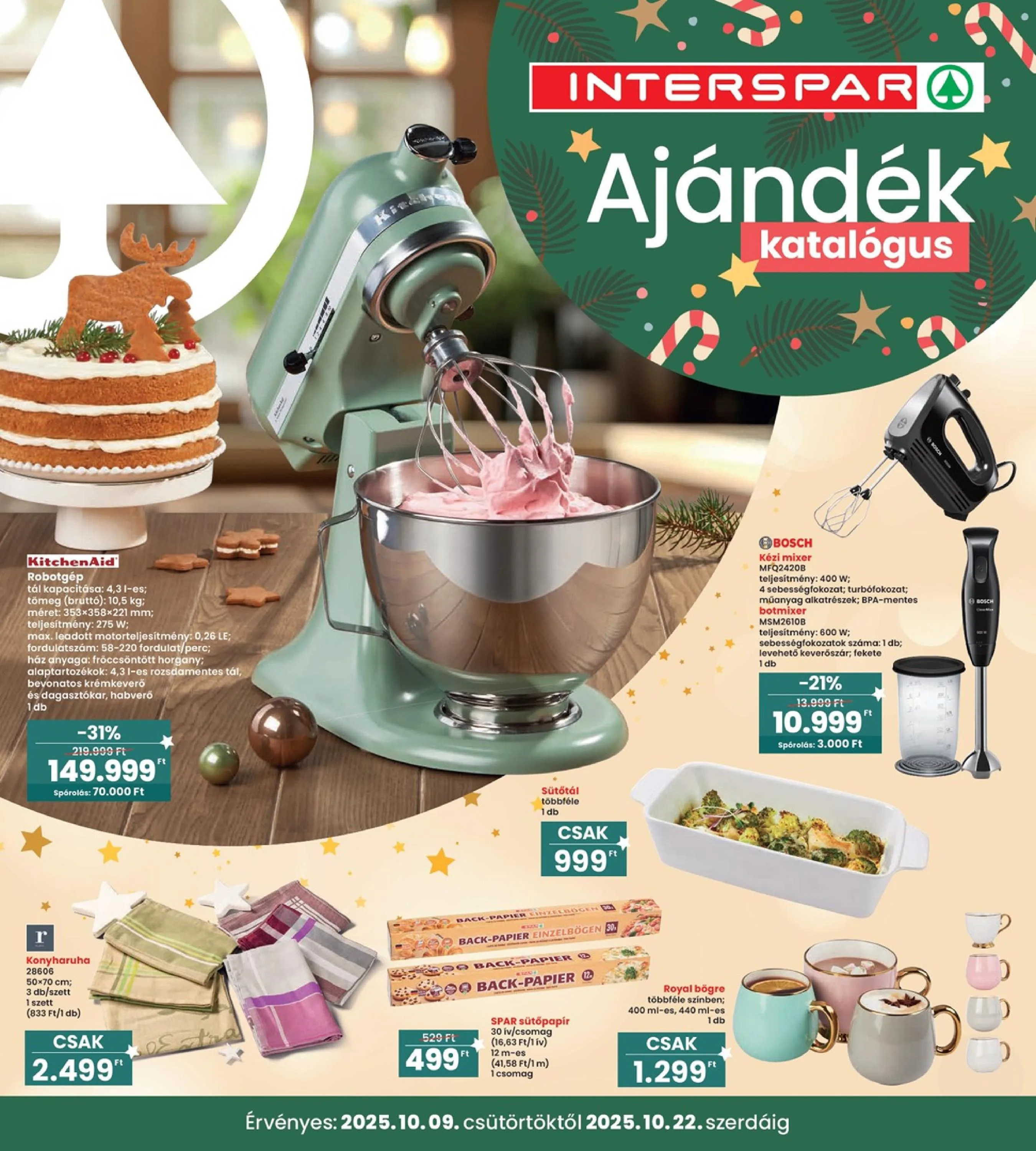 Interspar akciós újság Ajandek 10.09–10.22