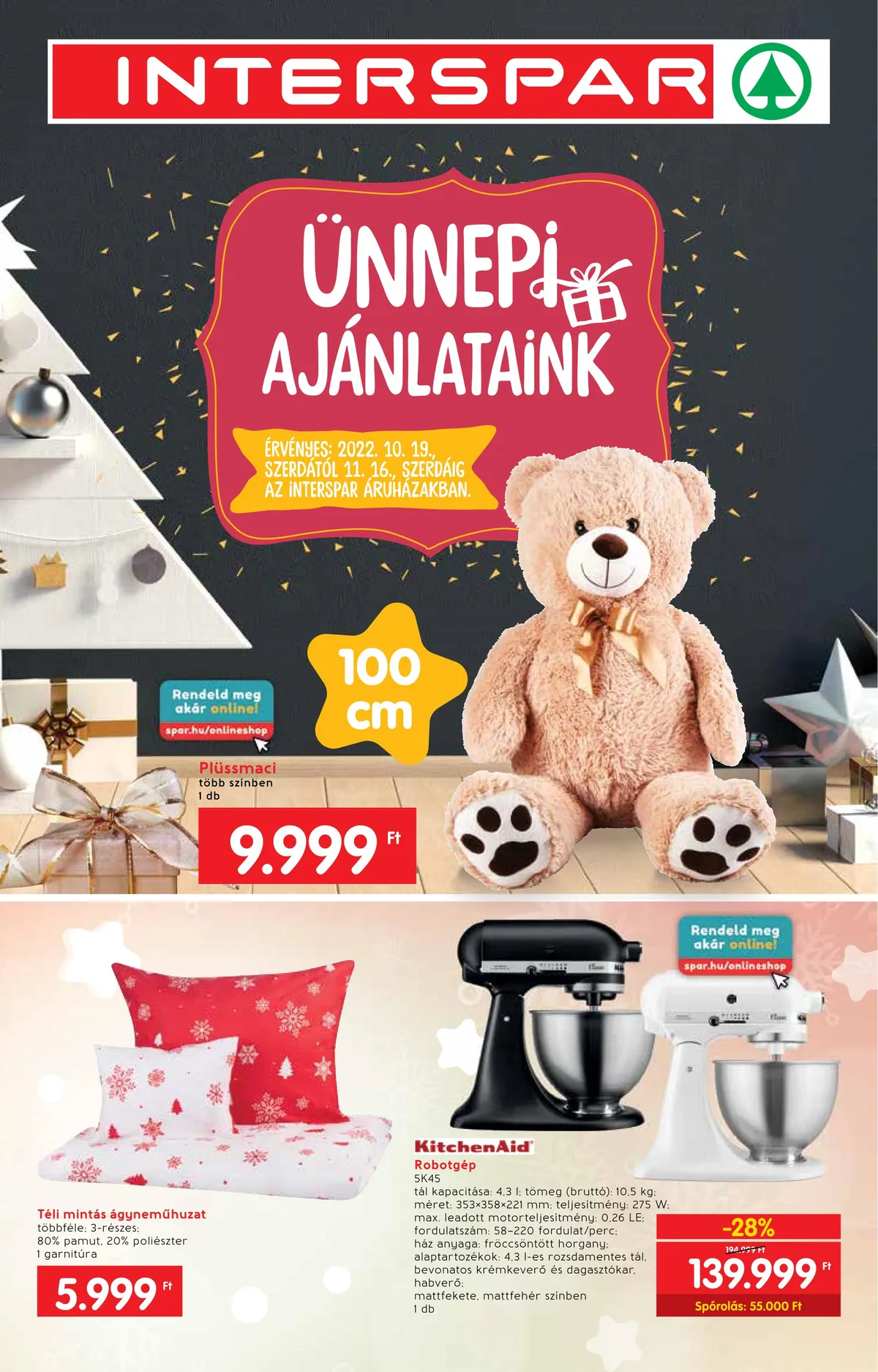 Interspar akciós újság Ajandekkatalogus 10.19–11.16