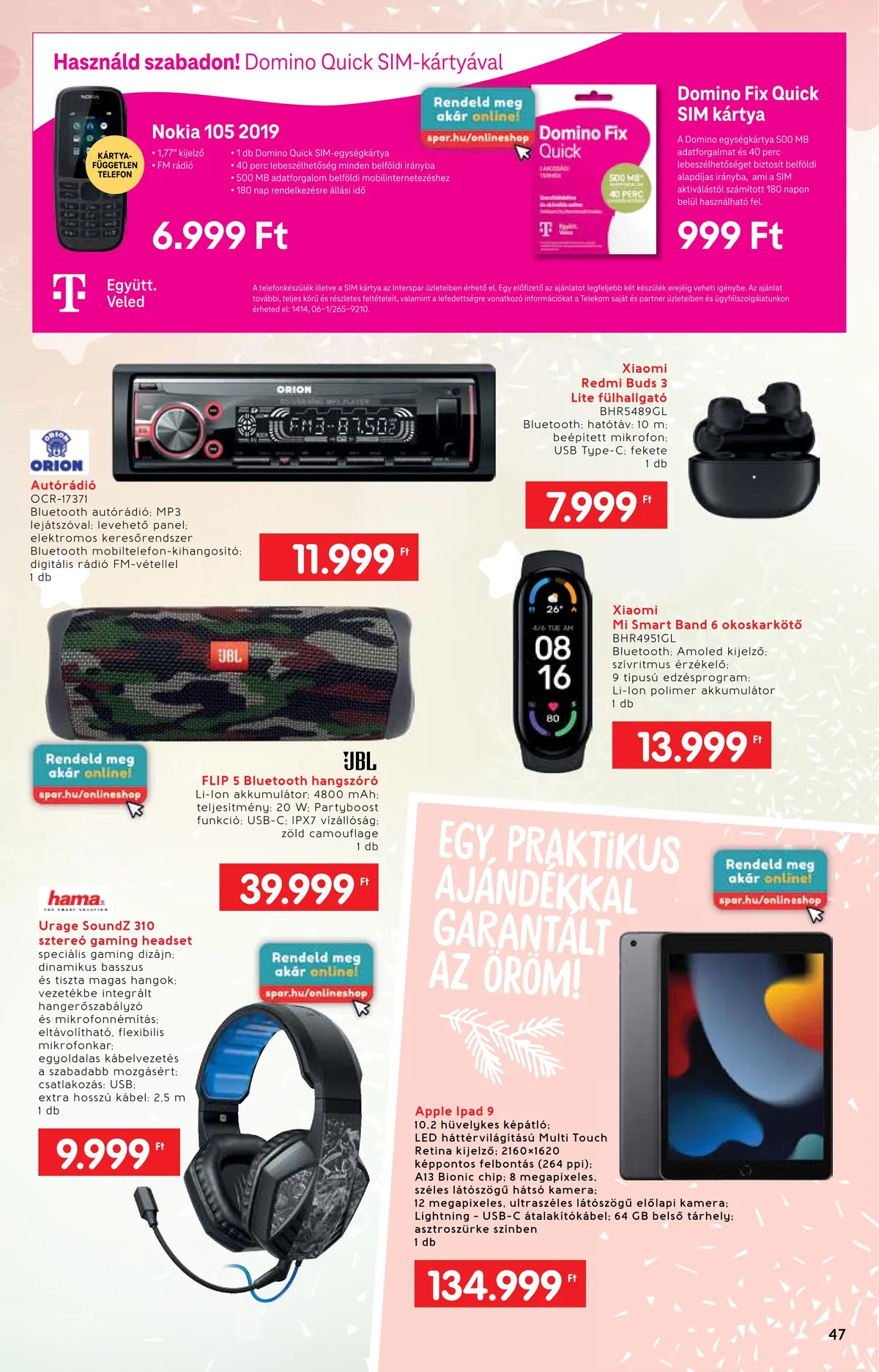 Interspar akciós újság Ajandekkatalogus 10.19–11.16 – 47. oldal