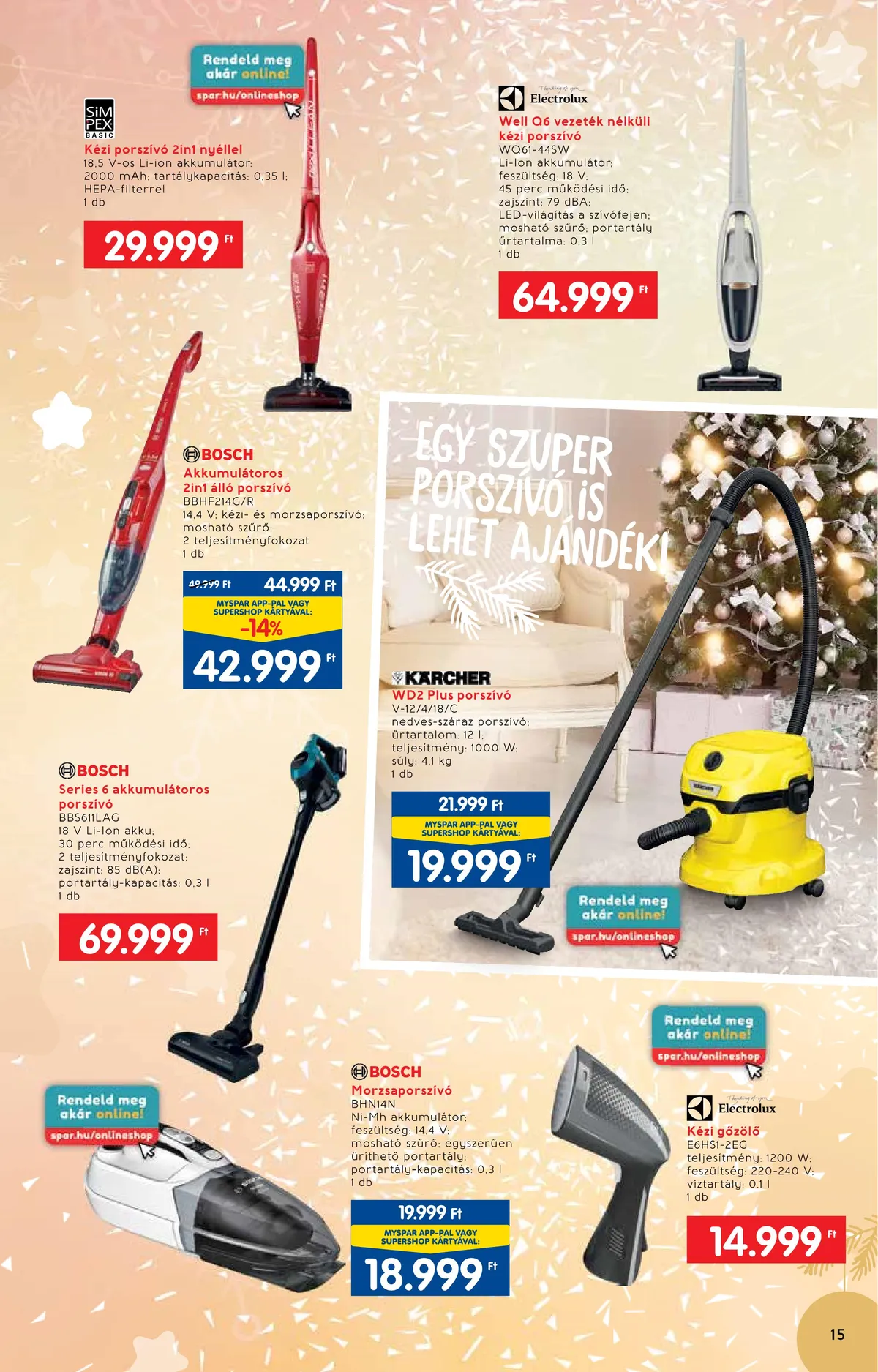 Interspar akciós újság Ajandekkatalogus 11.23–12.24 – 15. oldal