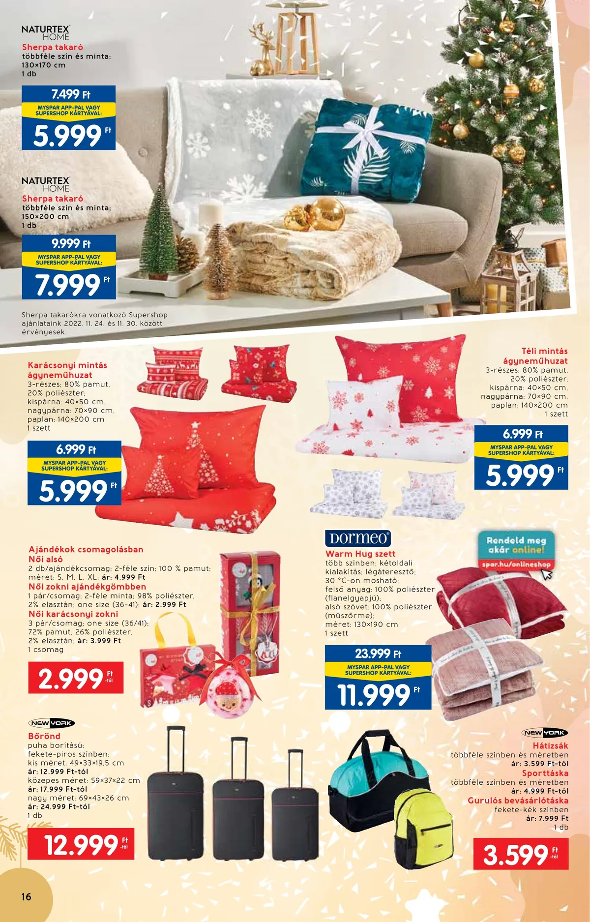 Interspar akciós újság Ajandekkatalogus 11.23–12.24 – 16. oldal
