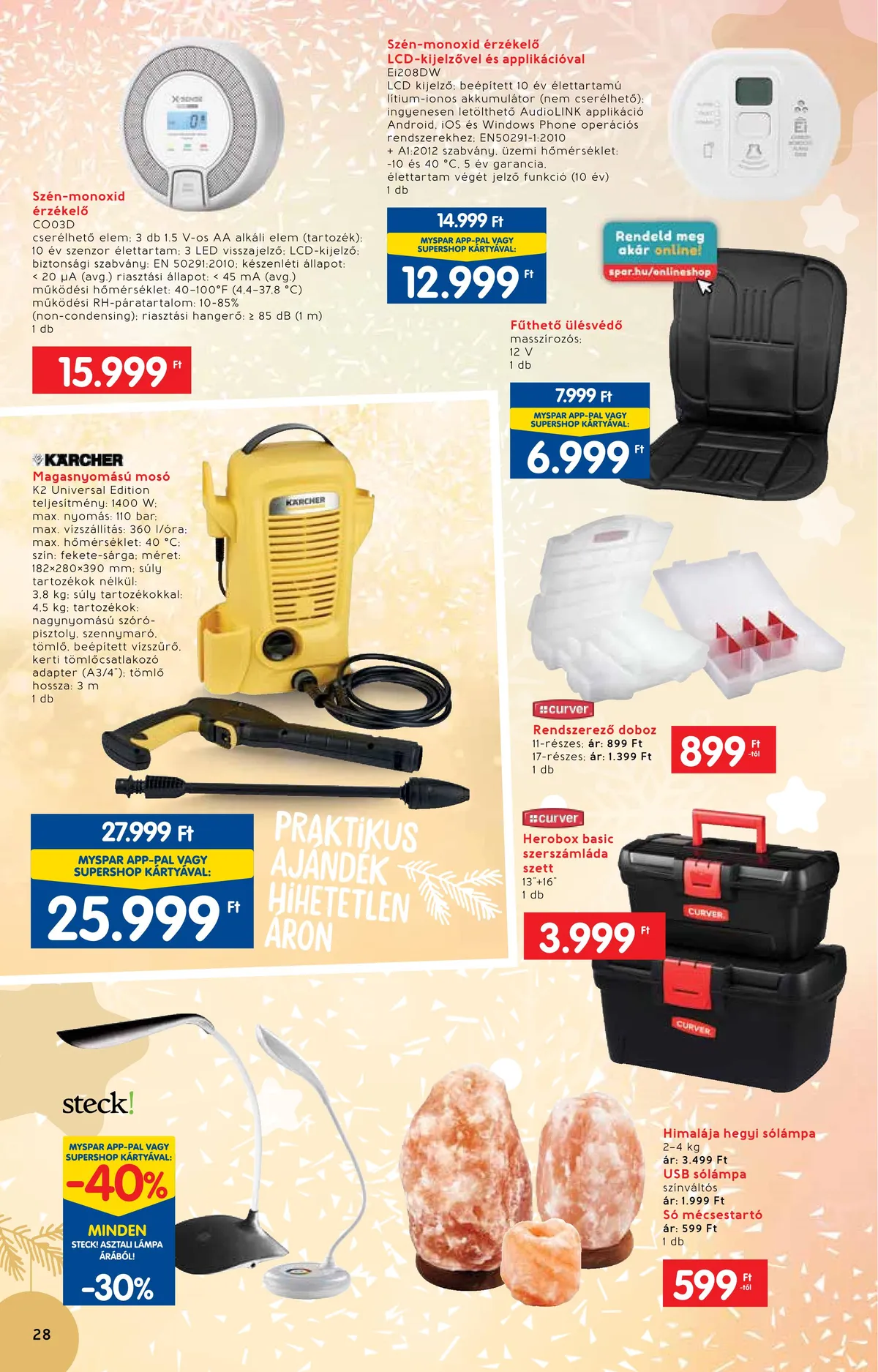 Interspar akciós újság Ajandekkatalogus 11.23–12.24 – 28. oldal
