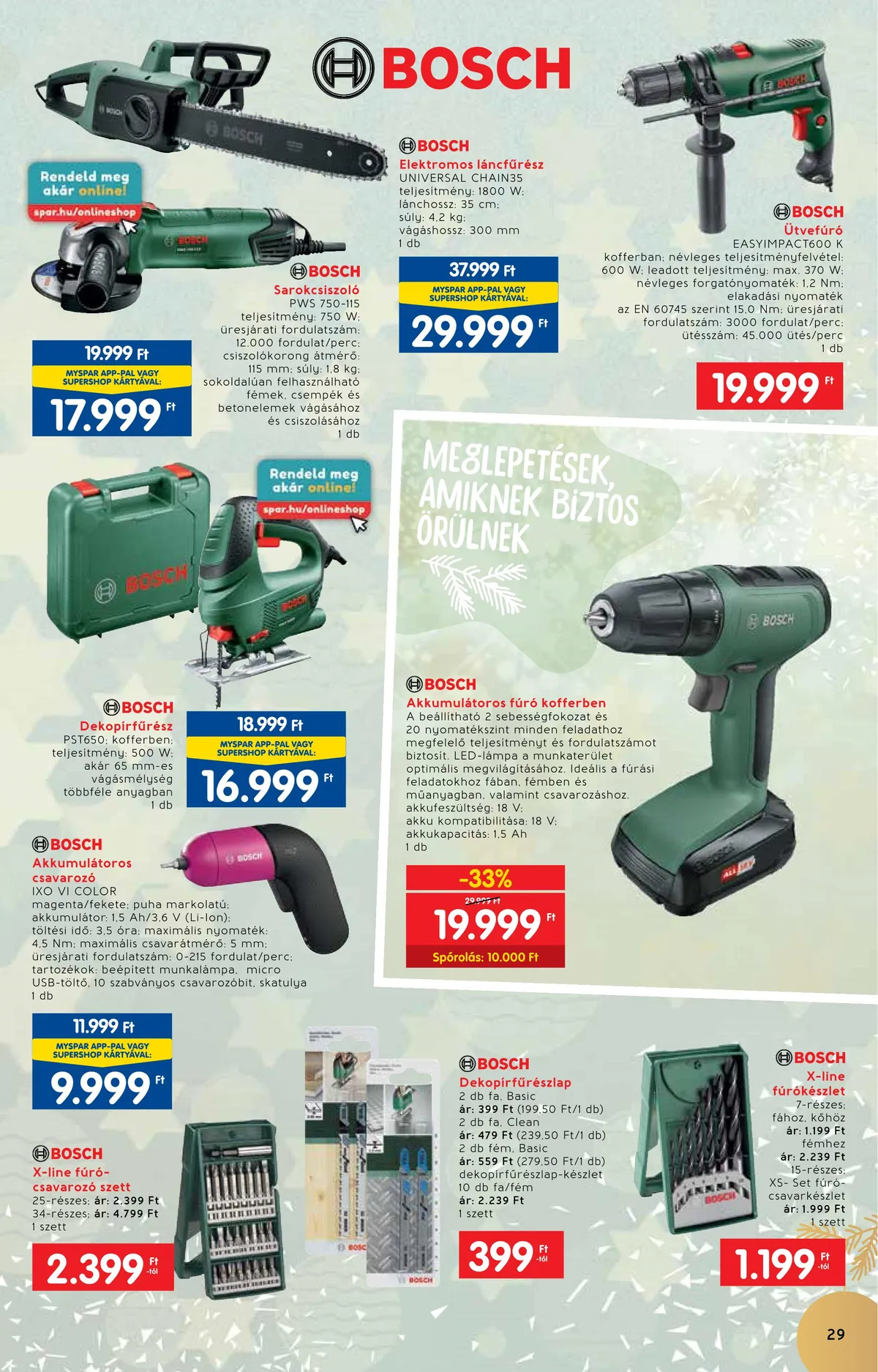 Interspar akciós újság Ajandekkatalogus 11.23–12.24 – 29. oldal