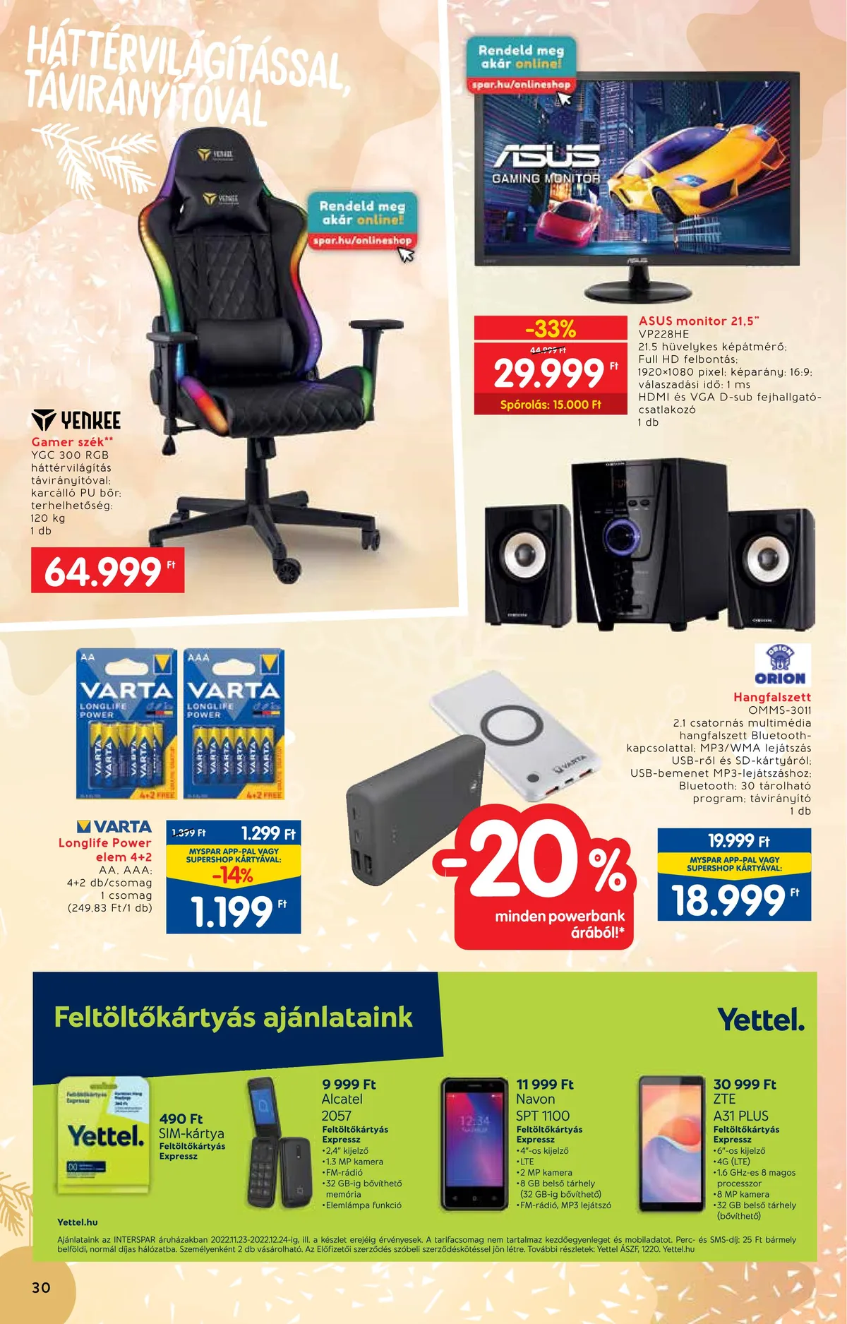 Interspar akciós újság Ajandekkatalogus 11.23–12.24 – 30. oldal
