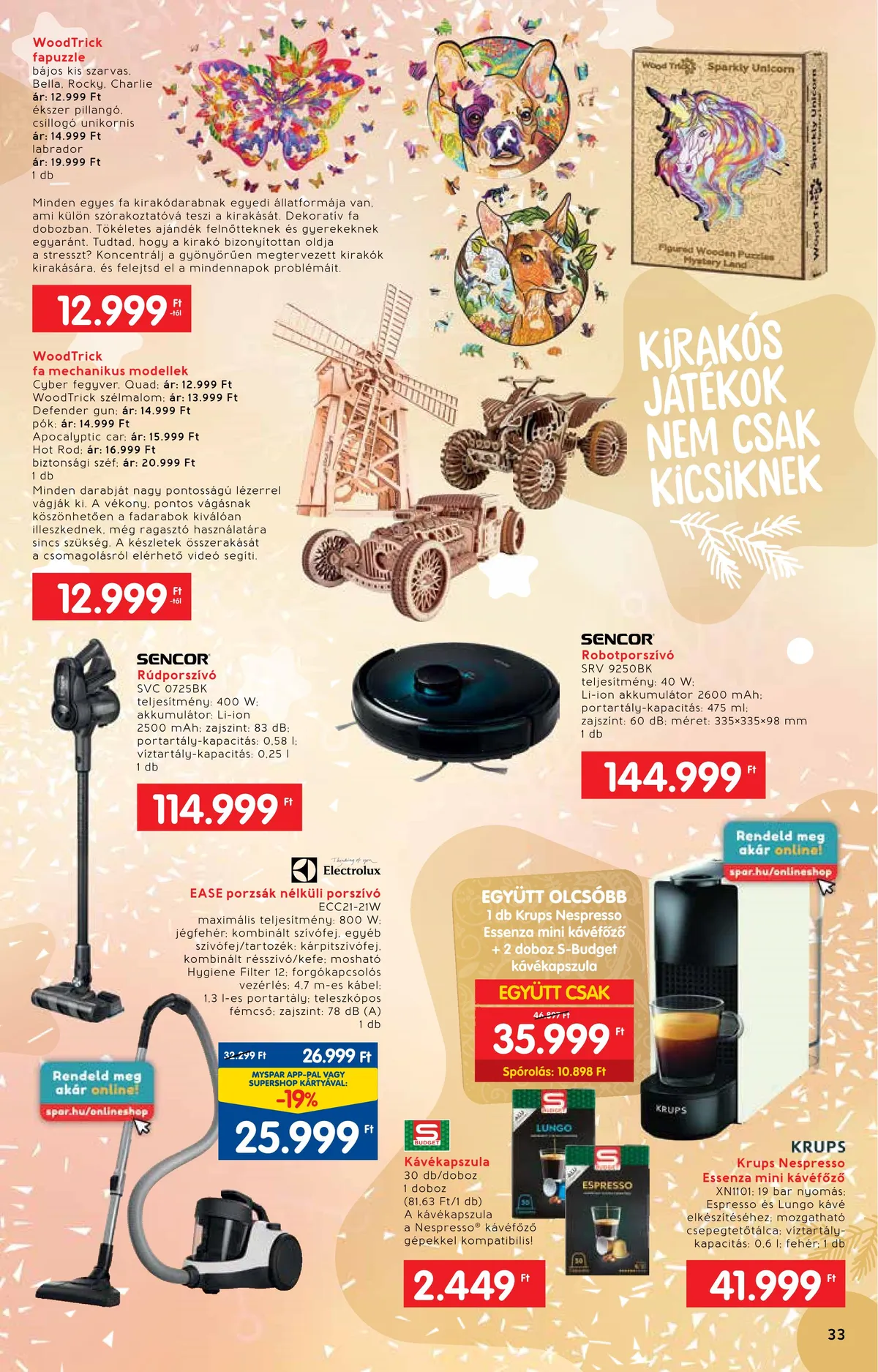 Interspar akciós újság Ajandekkatalogus 11.23–12.24 – 33. oldal