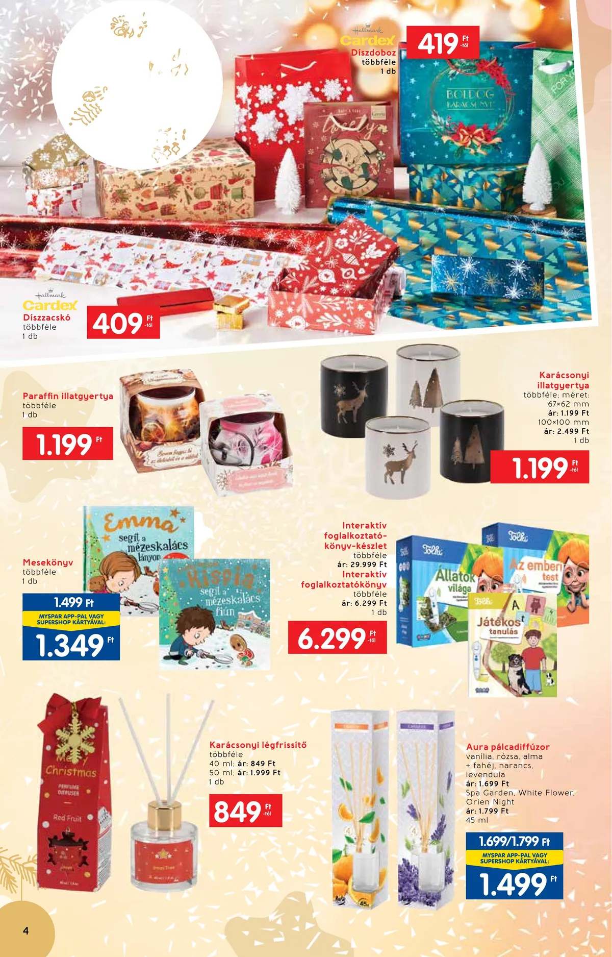 Interspar akciós újság Ajandekkatalogus 11.23–12.24 – 4. oldal